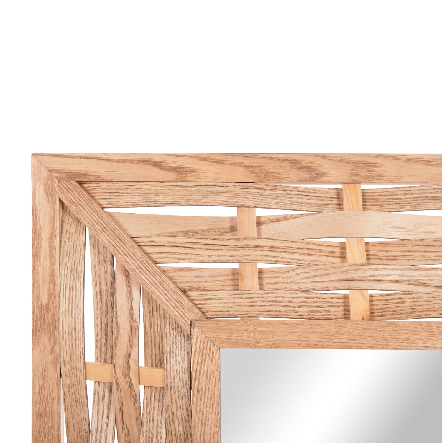 Огледало стенно с рамка от бамбук 71x7x71 см.