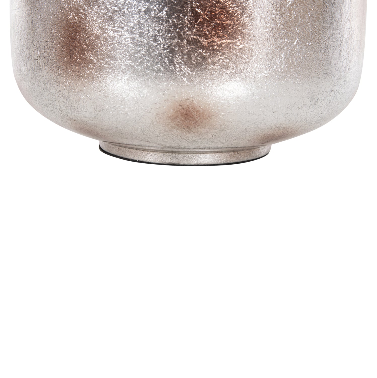 Декоративна подова ваза  метал в цвят въглищно синьо-сребърно φ30x80υсм