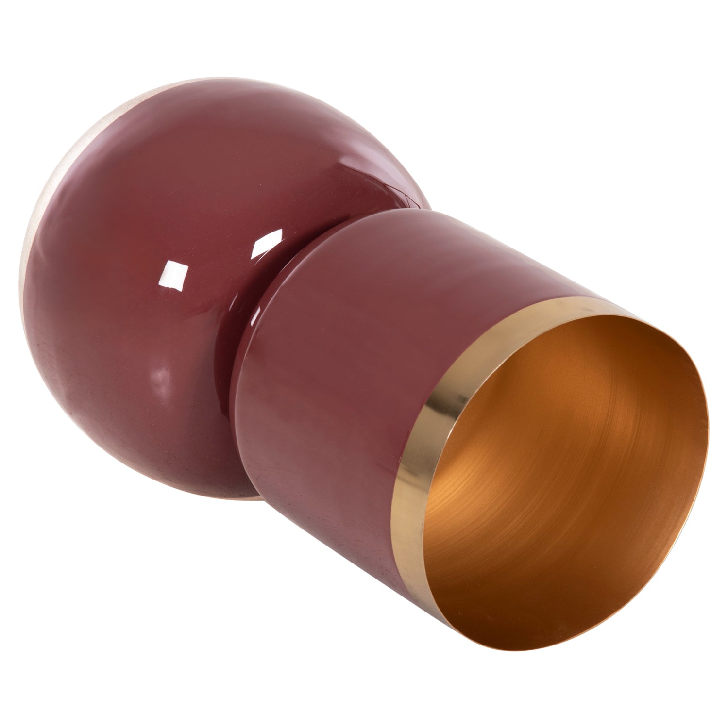 Декоративна настолна ваза череша-златиста перла φ21x37.5h