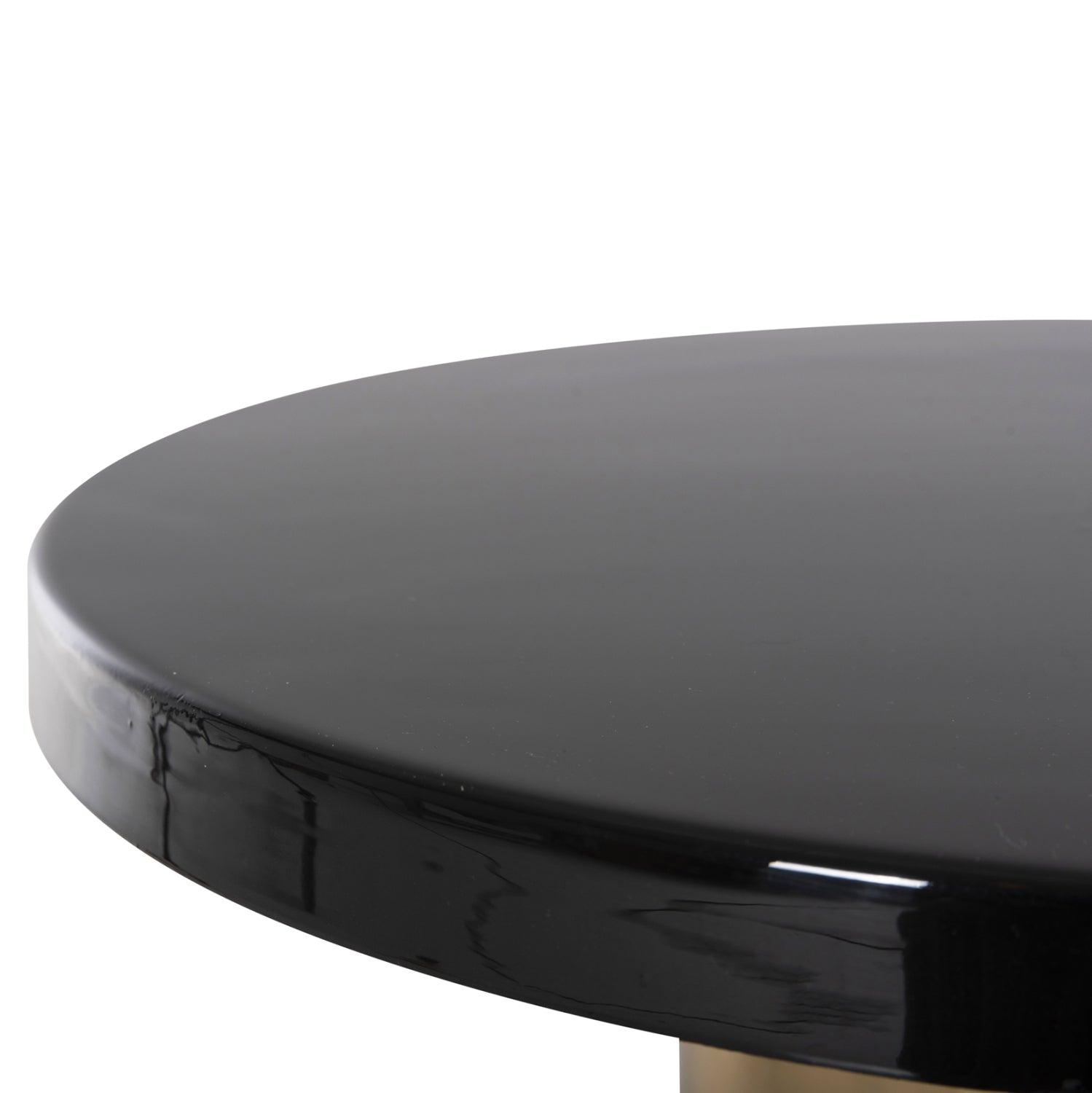 Странична маса  SURAT  цвят черен-златист Φ50.5x59.5см