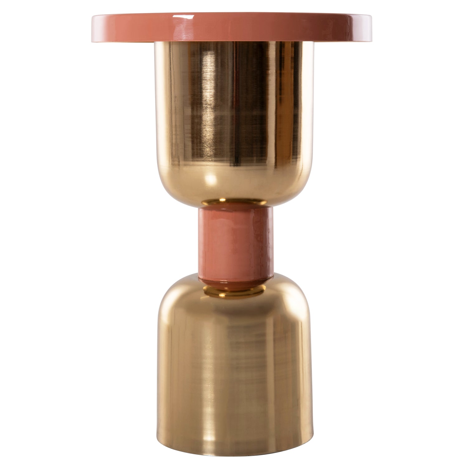 Странична маса  SURAT цвят  Сьомга-златист Φ40.5x60.5см