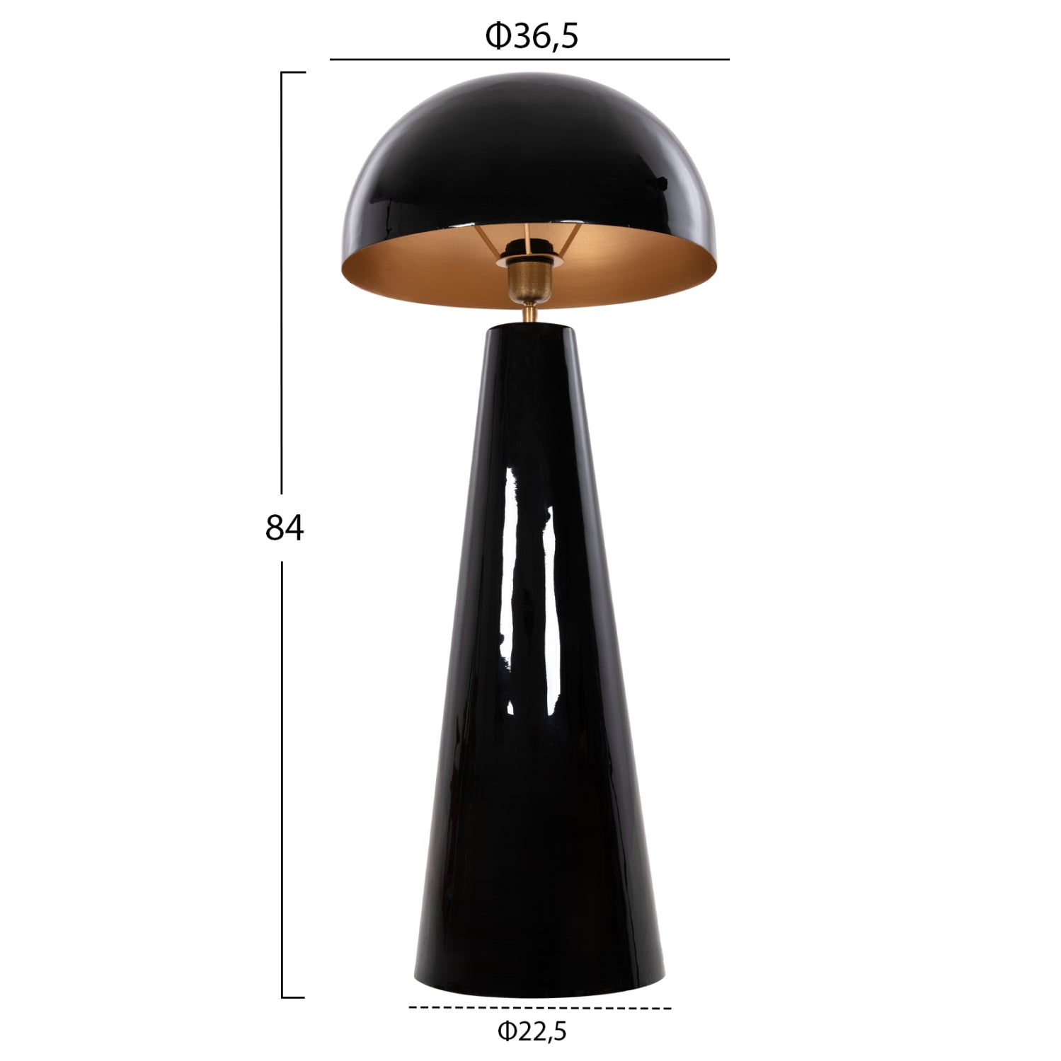 Подова лампа 4257 черен цвят Φ36.5x84Hcм