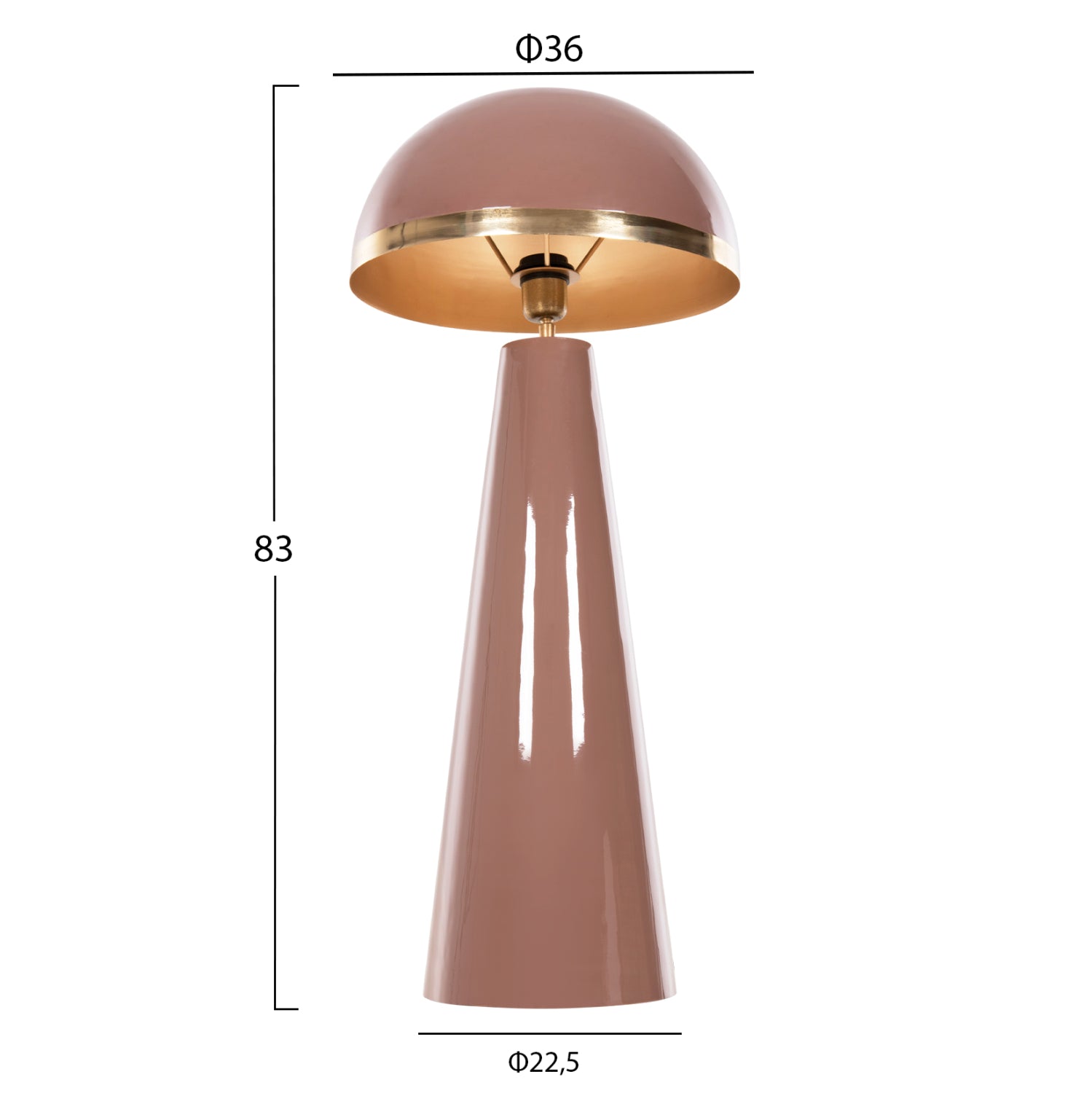 Подова лампа 4257  Φ36.5x84см цвят сьомга