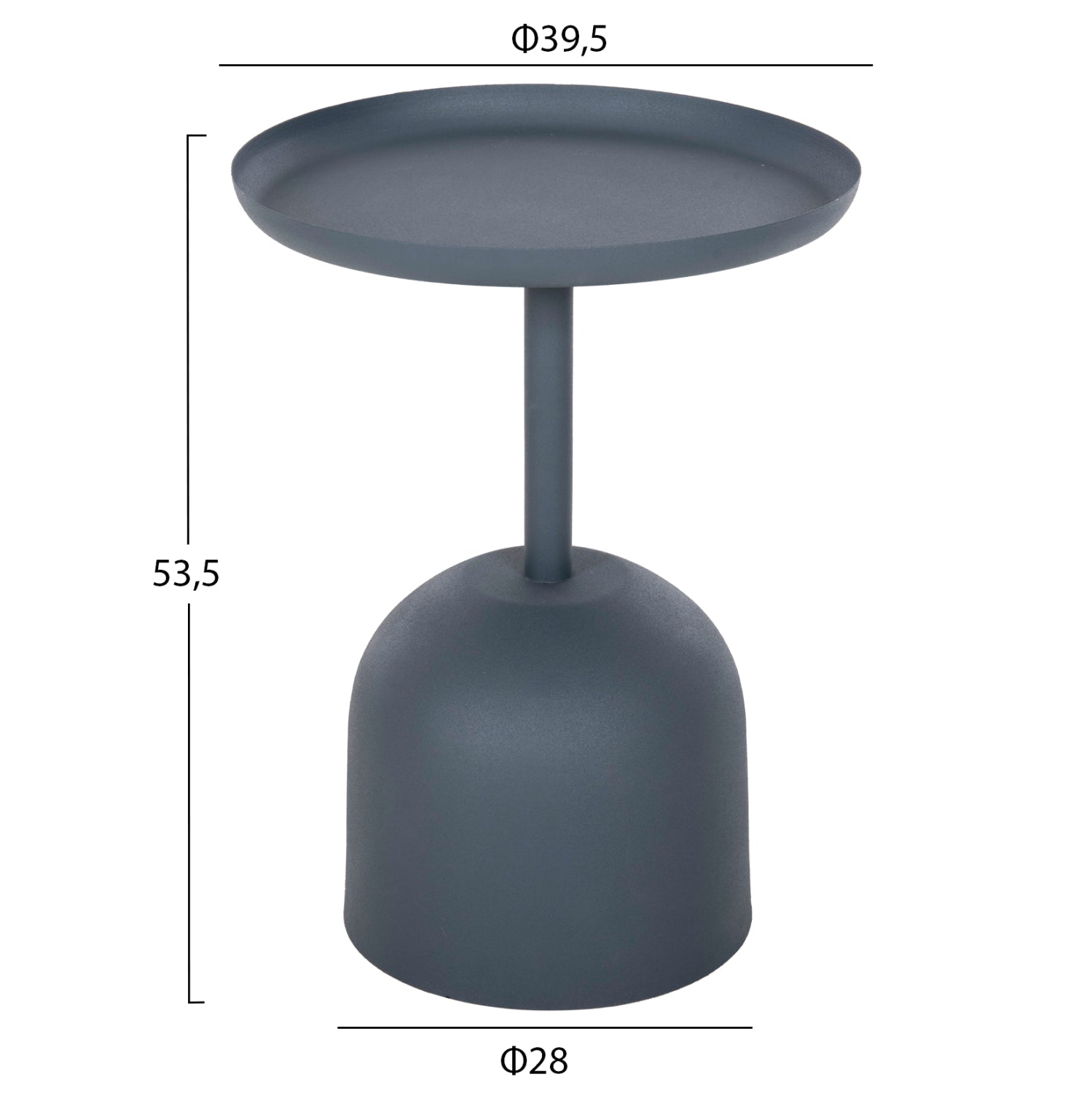 Странична маса  DELBEL тъмно син цвят Ф39.5x53.5 см
