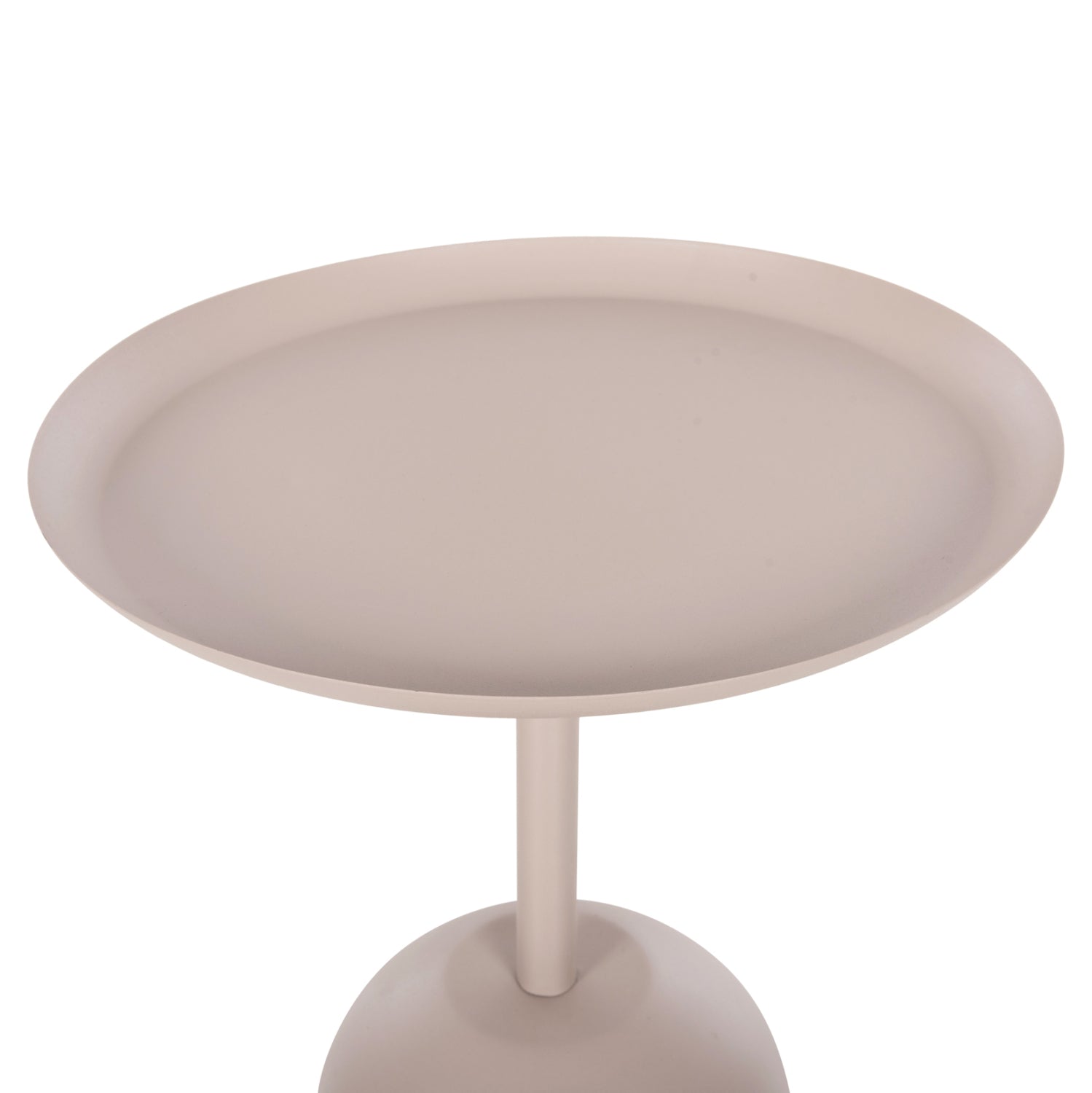 Кръгла помощна маса DELBEL  цвят екрю Ф45.5x58.5см