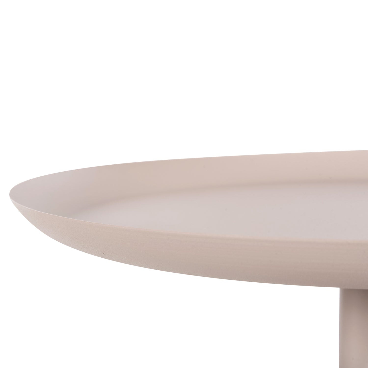 Кръгла помощна маса DELBEL  цвят екрю Ф45.5x58.5см