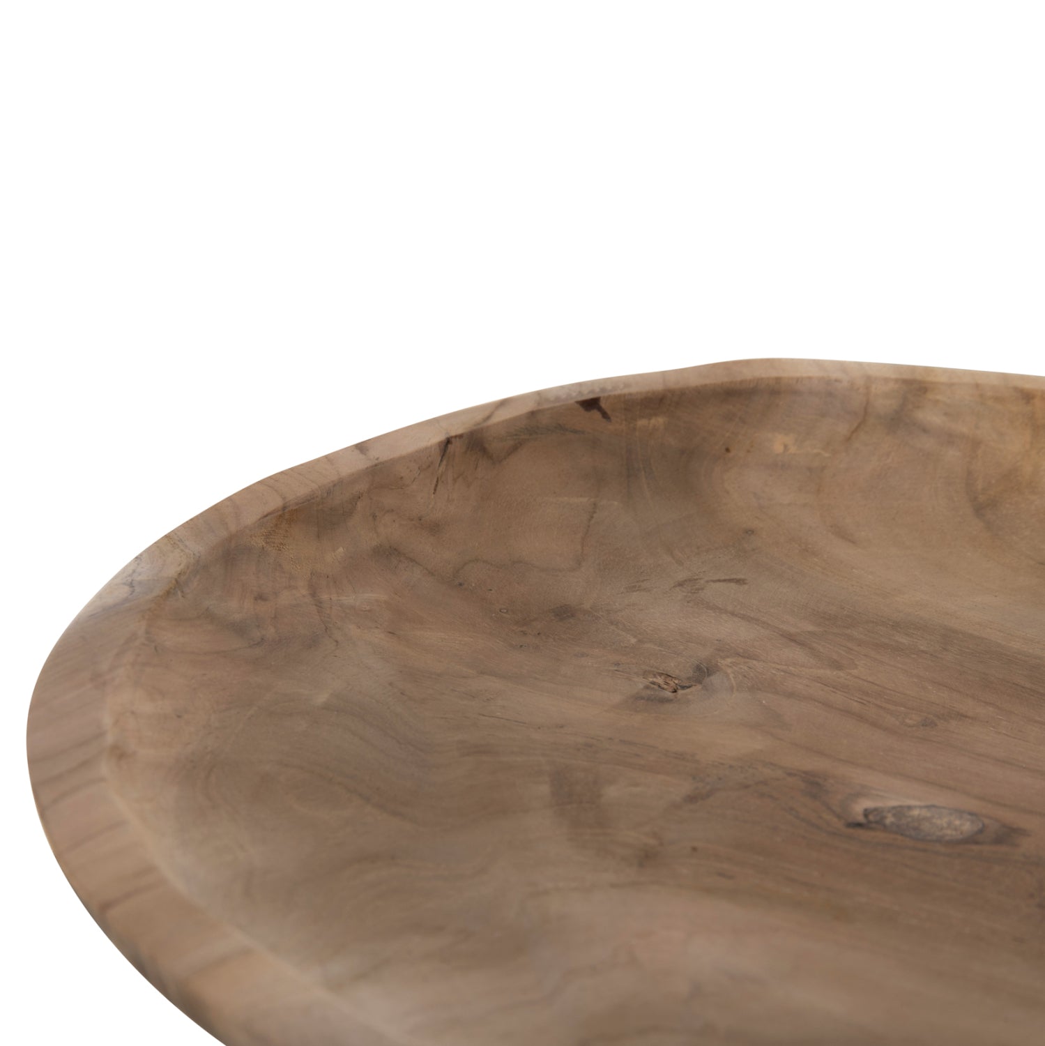 Декоративен овален поднос  рециклиран -тиково дърво  45x35x4см.