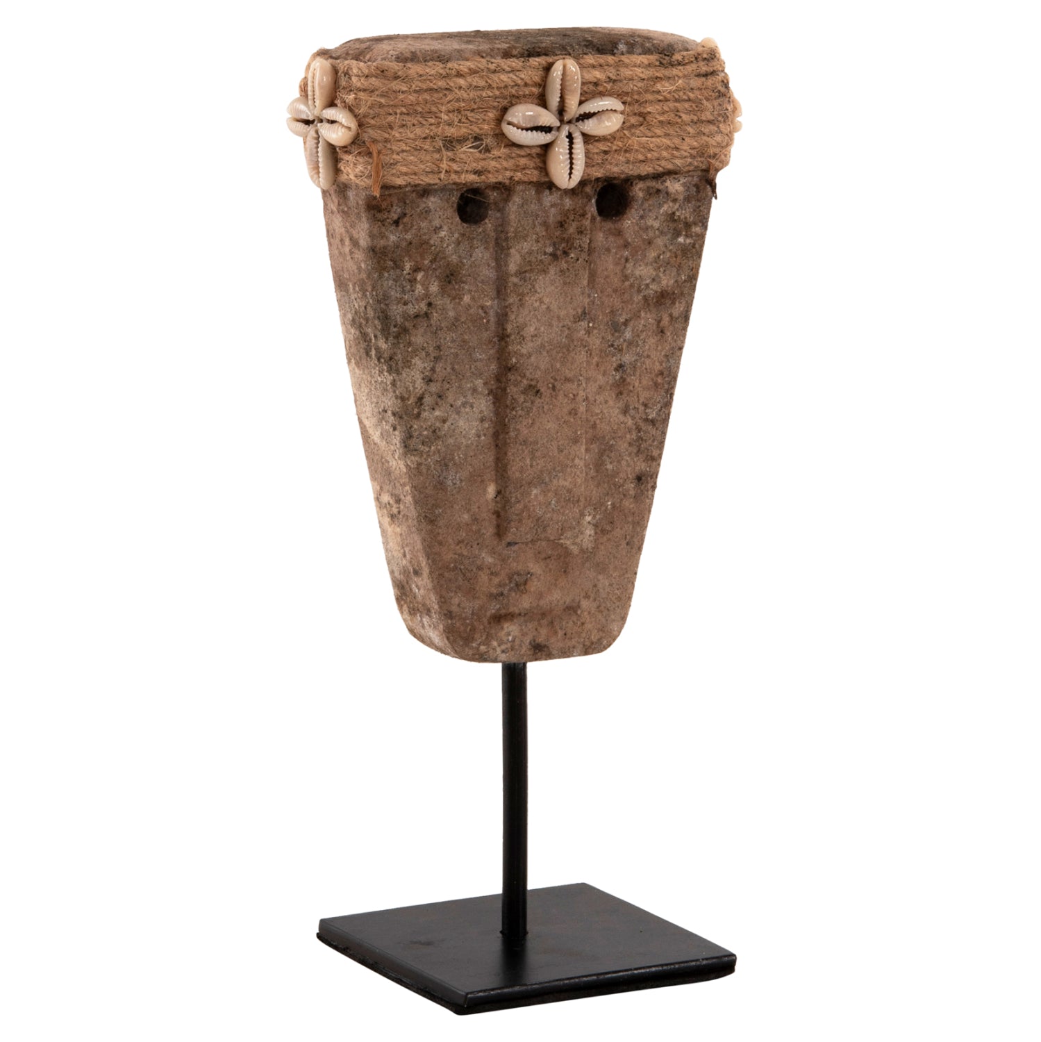 Декоративна фасадна поставка PARAS камък-метал, черна, 10x7x21h см