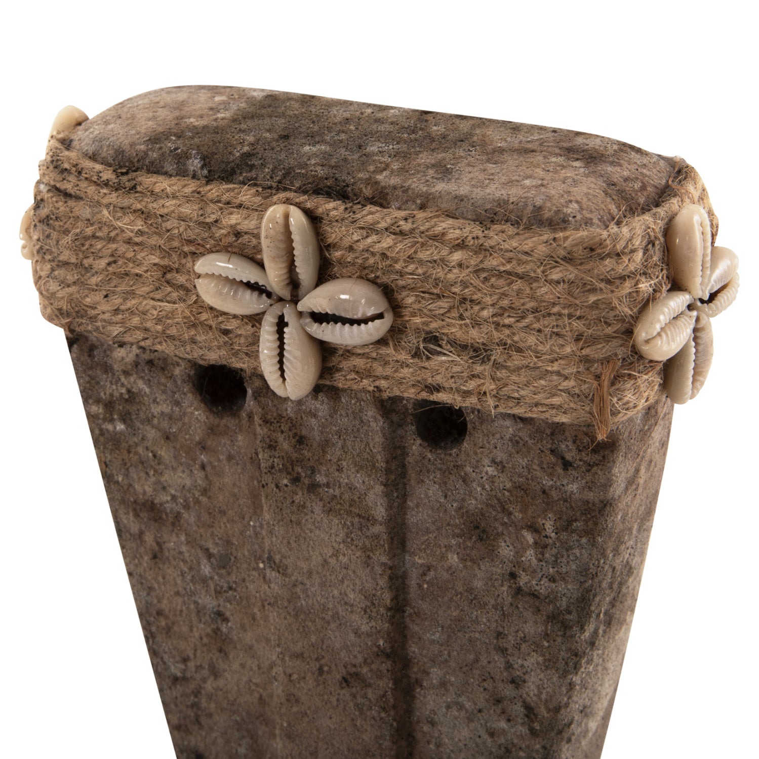 Декоративна фасадна поставка PARAS камък-метал, черна, 10x7x21h см