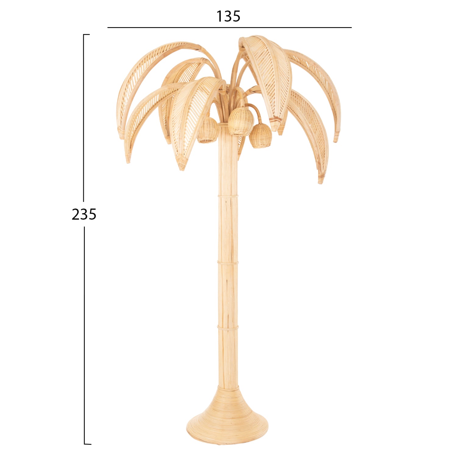 Ратанова палма 335см -натурал