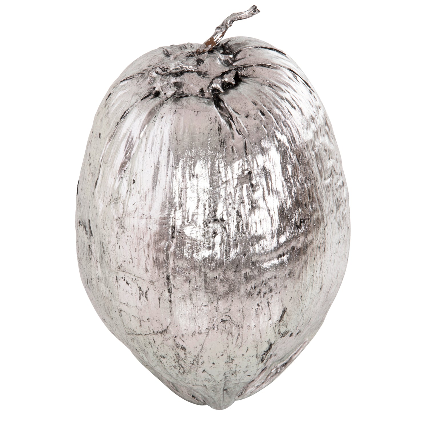 Декорация кокос за маса сребрист цвят  20x20x20см