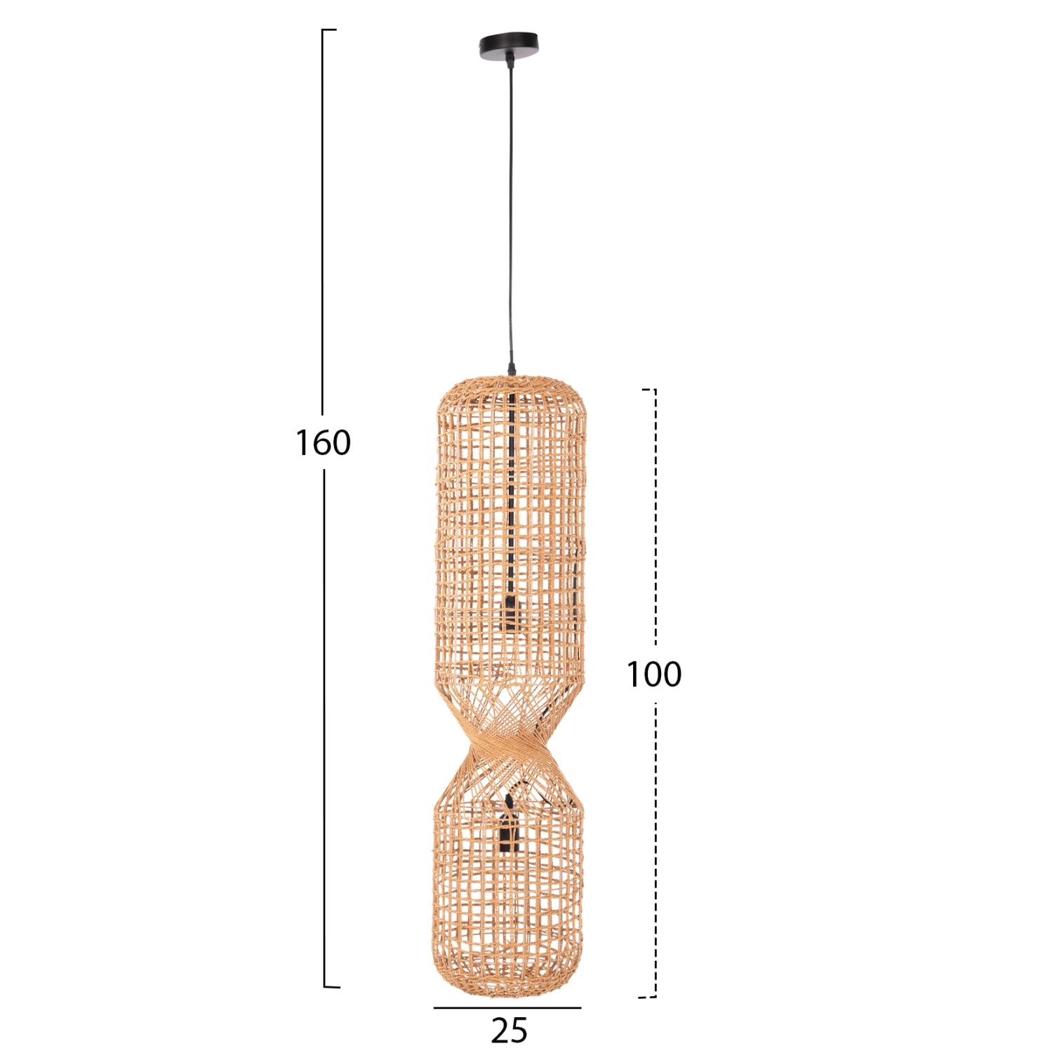 Таванна лампа 4344 бежов цвят Φ25x100-160Φсм