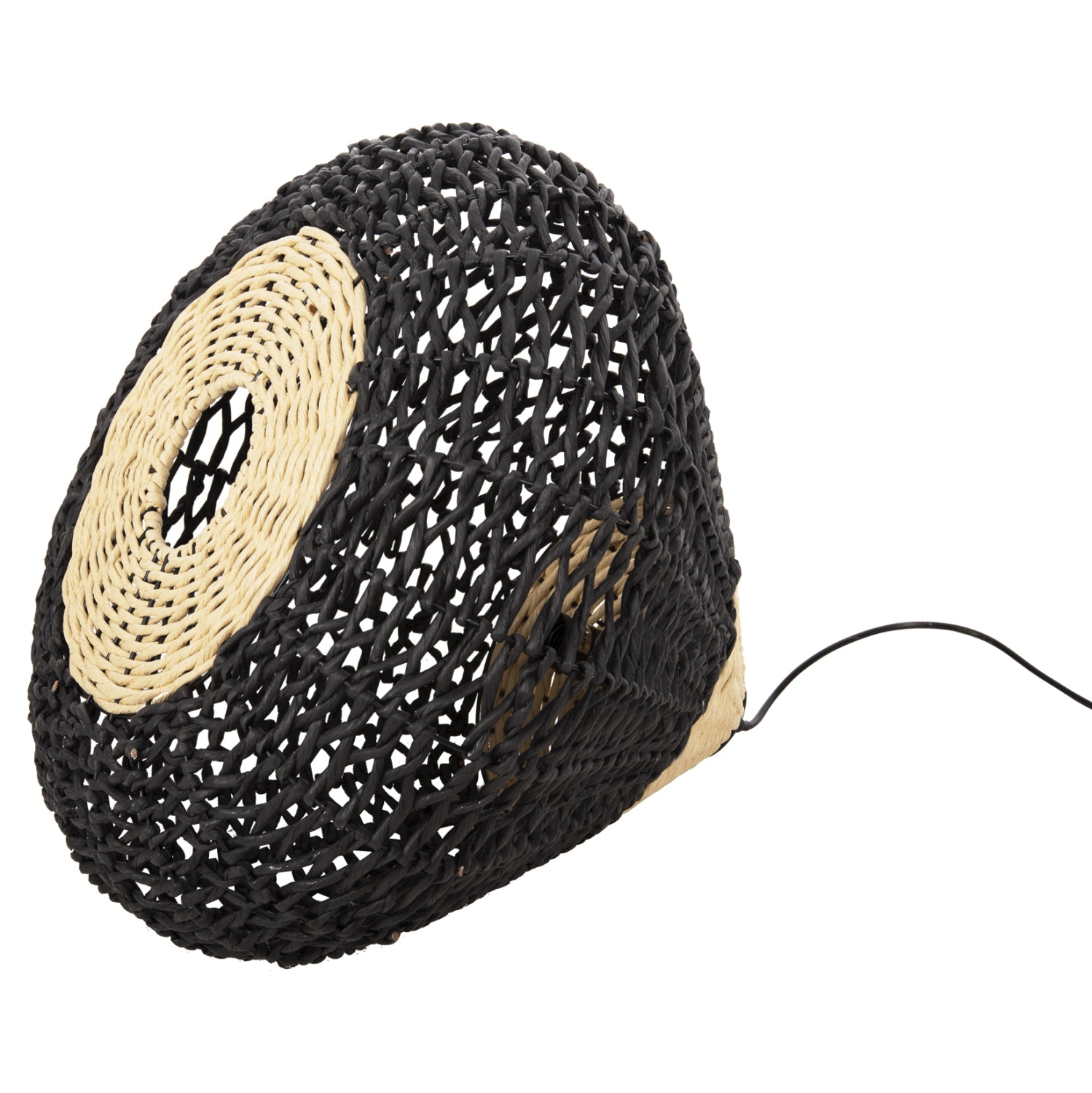 Таванна лампа 4346 бежов-черен цвят Φ55.5x44см