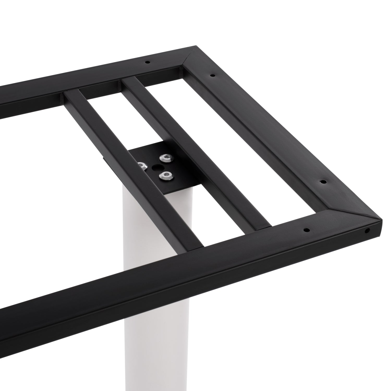 Основа за маса двойна 80Χ40Χ72 метална с регулатори 435 бял цвят