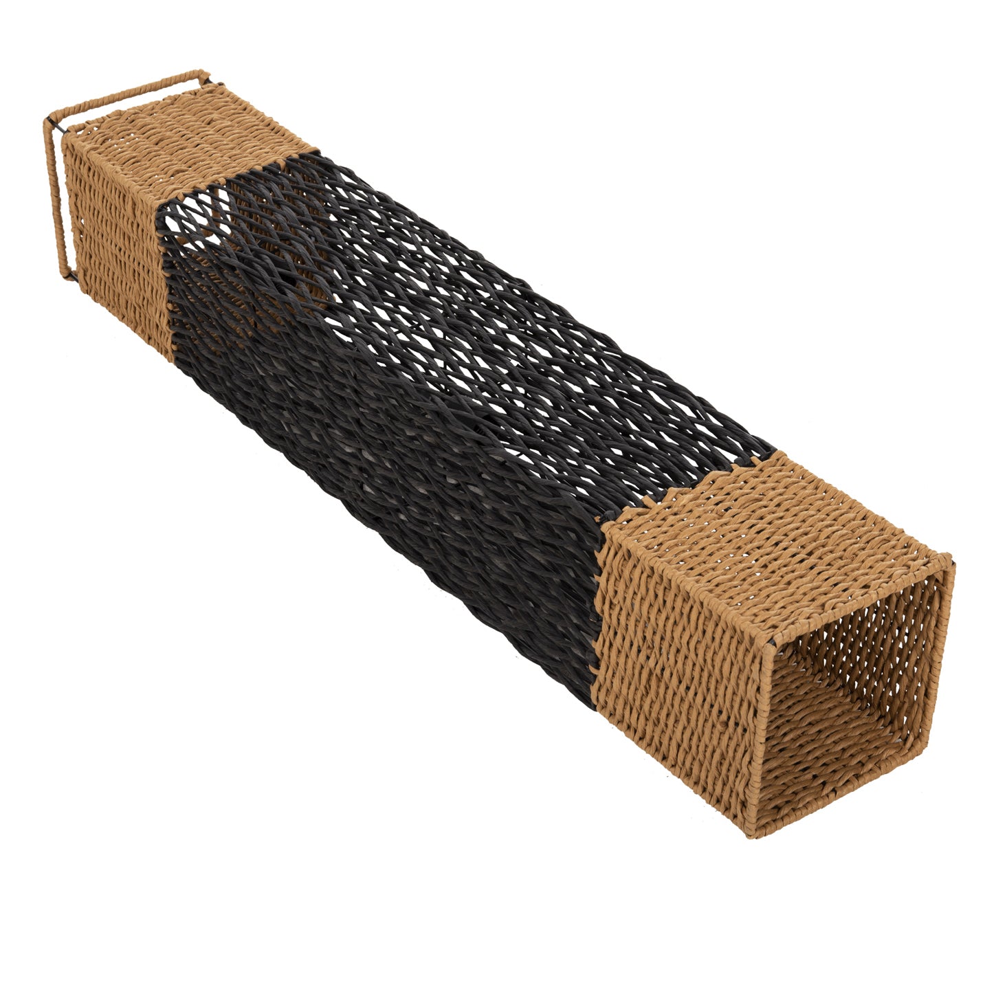 Подова лампа цвят натурал-черен