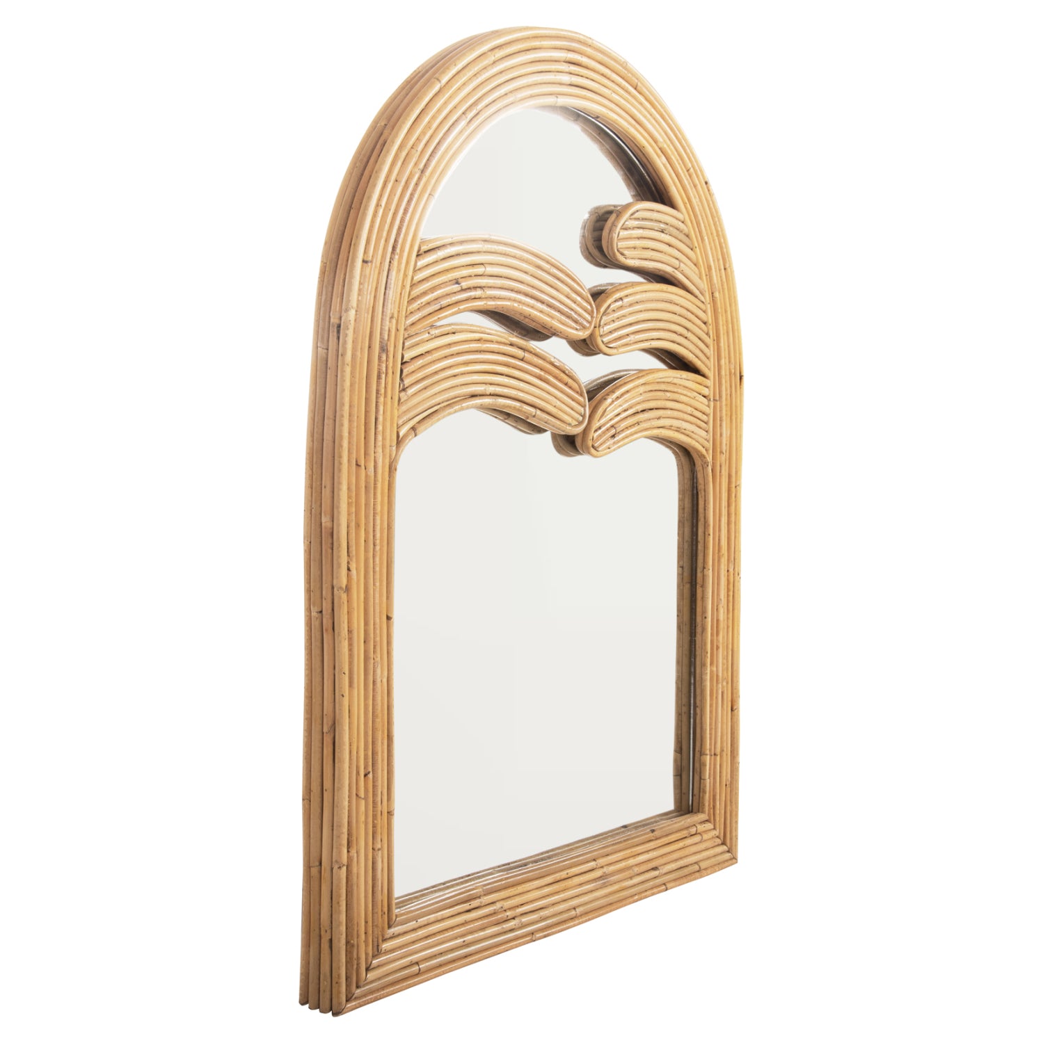 Огледало за стена reflect, натурален ратан, 61x5x80 см