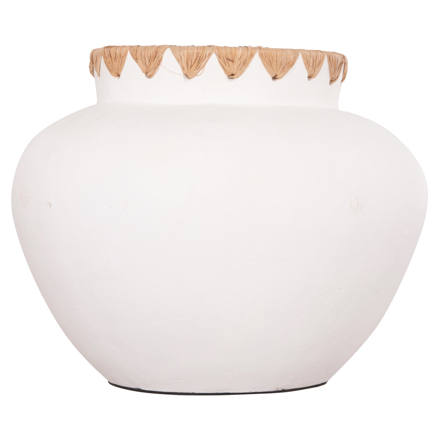 Ваза RENTON(L) цвят бял-натурал Φ32x26,5