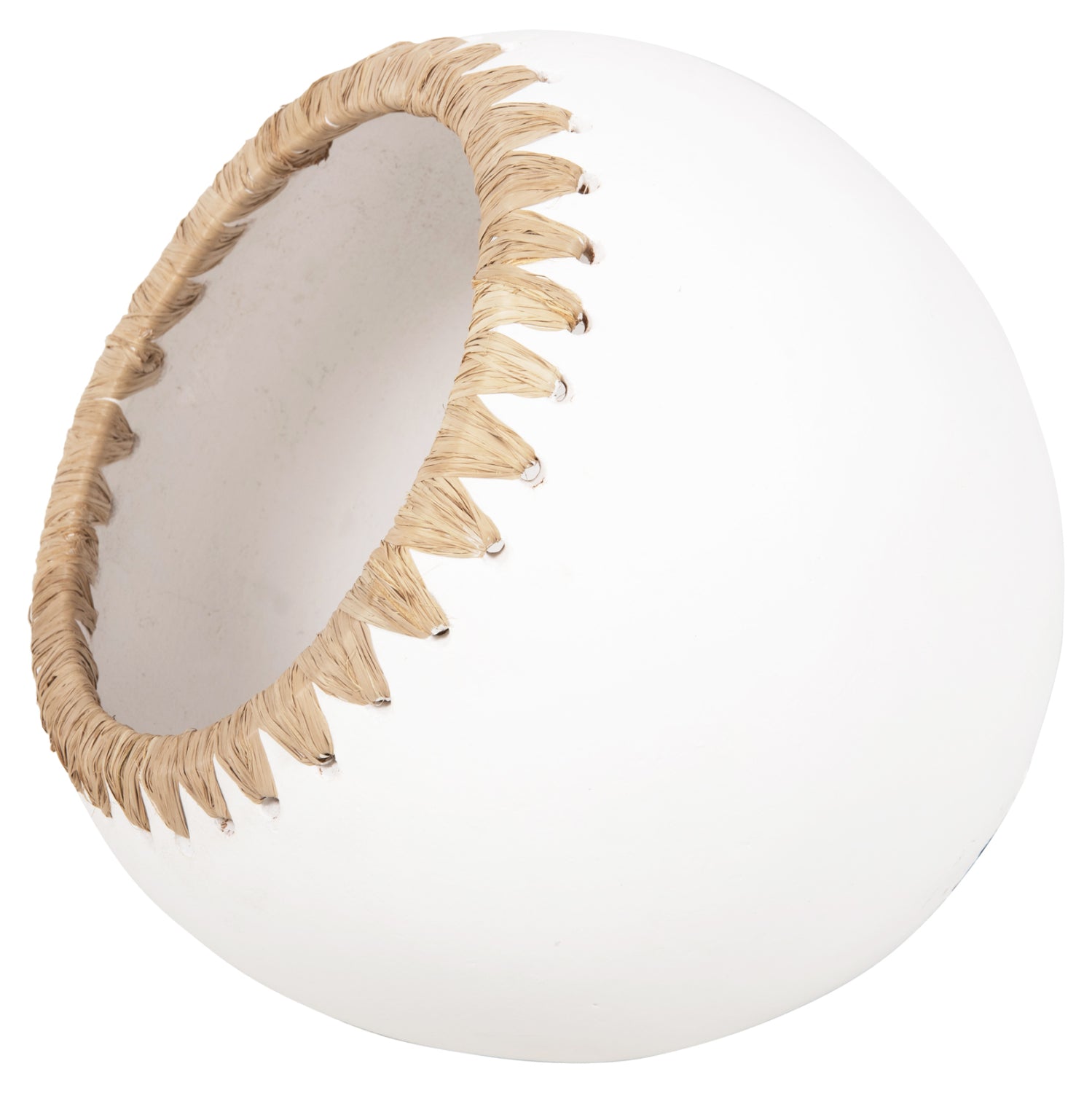 Ваза керамика цвят бял-натурал  Φ29x23