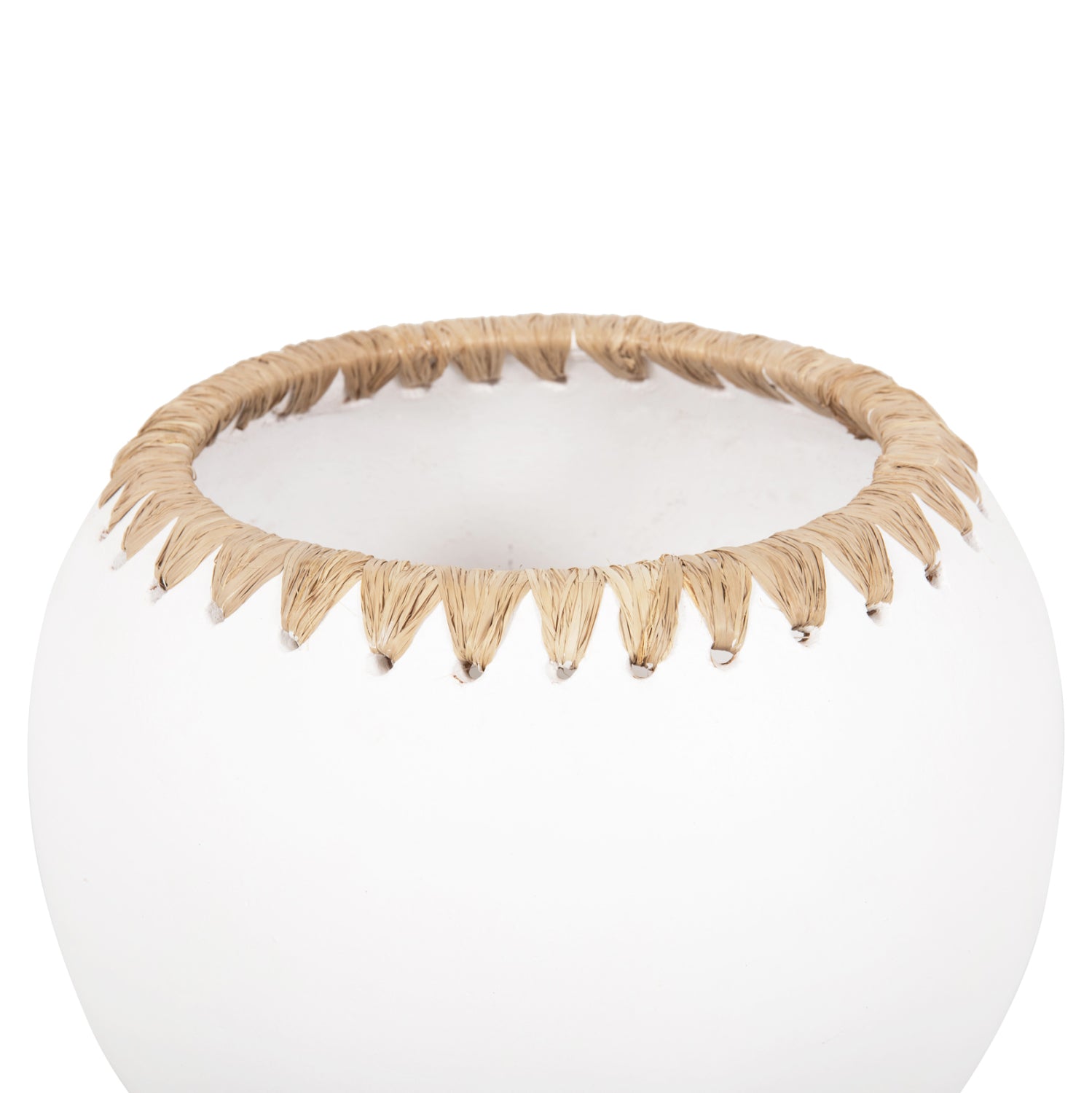 Ваза керамика цвят бял-натурал  Φ29x23