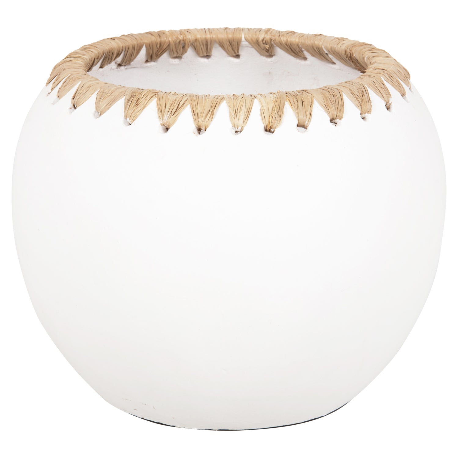 Ваза керамика цвят бял-натурал  Φ29x23