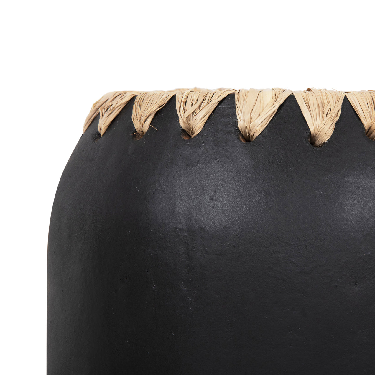 Ваза керамика цвят бял-натурал Φ21Χ32