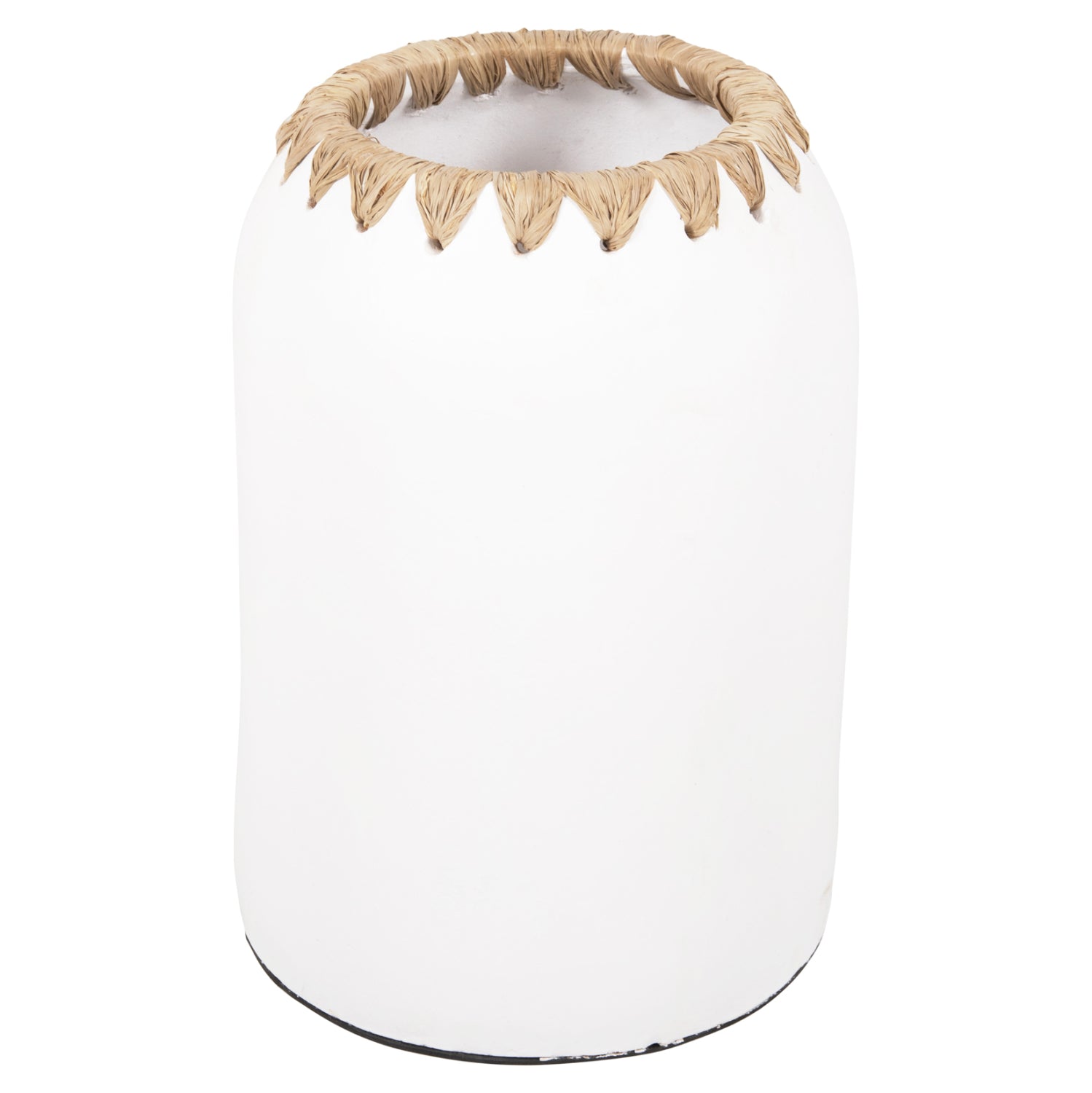 Ваза керамика цвят черен-натурал Φ21Χ32