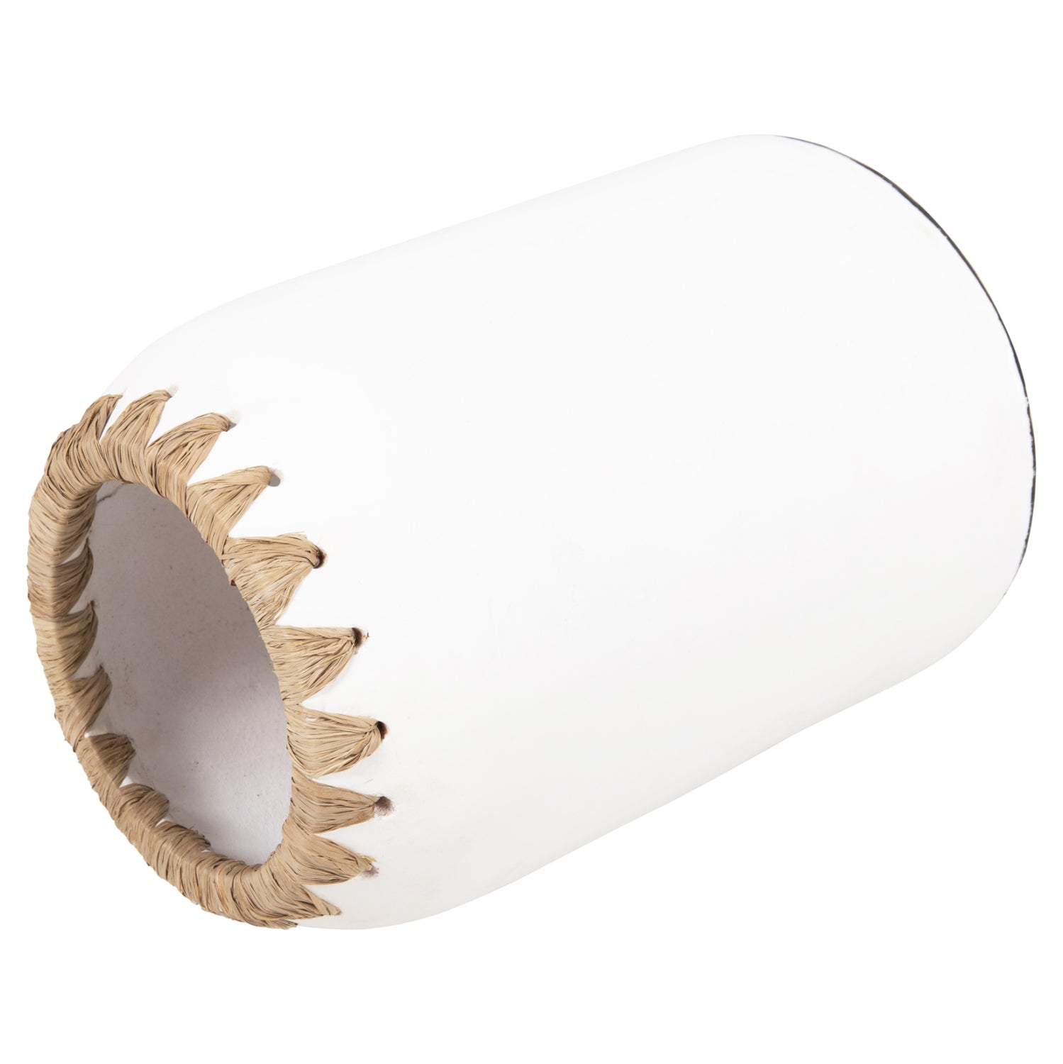 Ваза керамика цвят черен-натурал Φ21Χ32