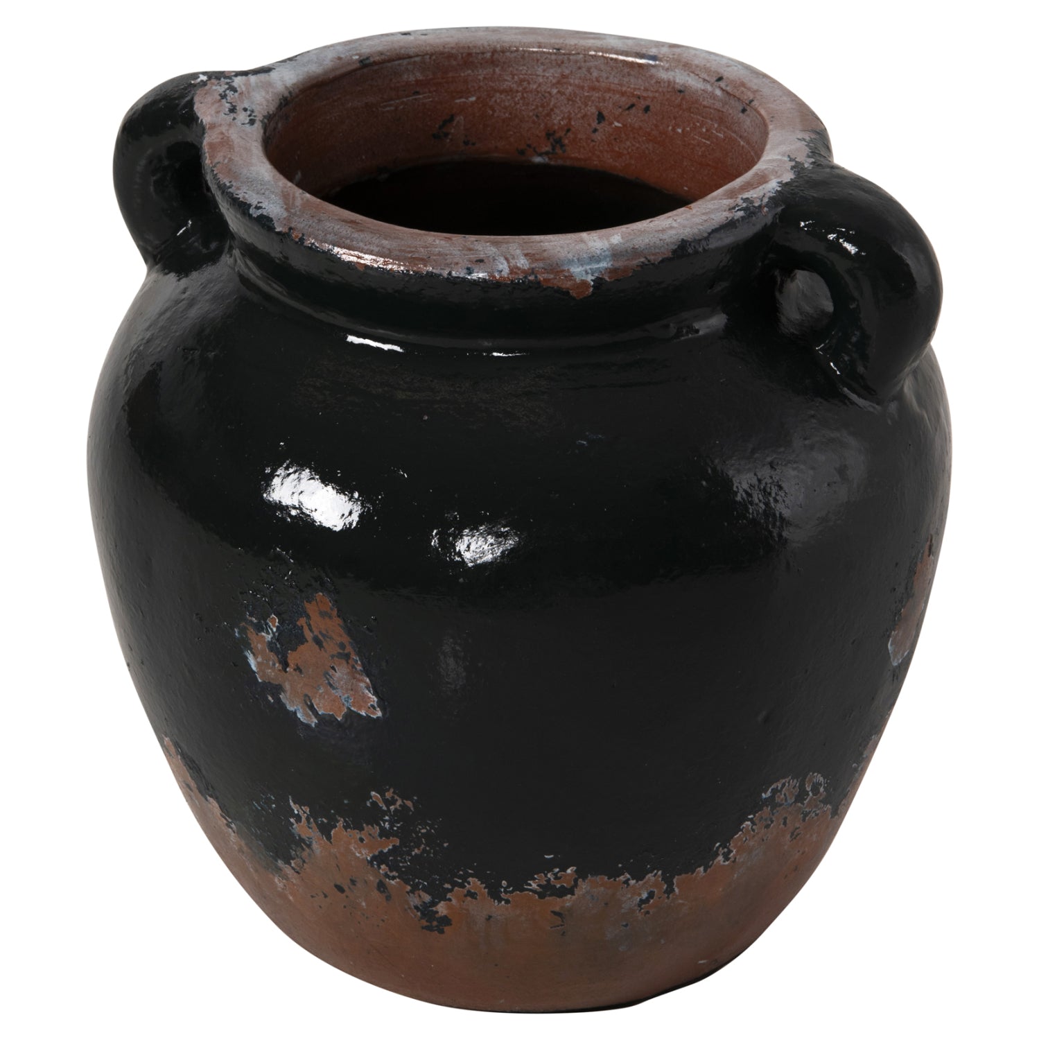 Декоративна теракотова ваза в черен цвят φ24χ23φсм