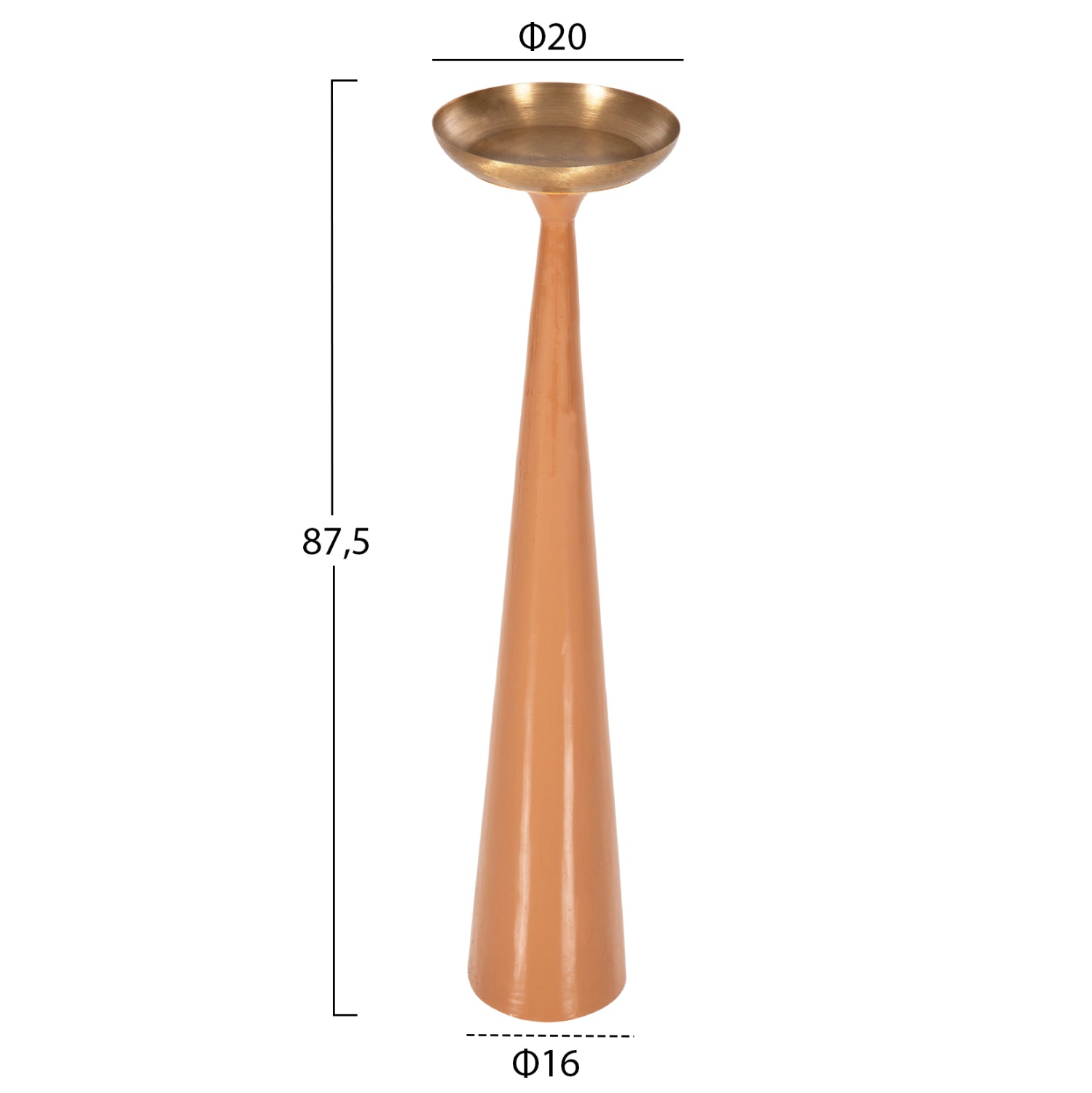 Свещник GUNTUR цвят сьомга Φ20x87,5