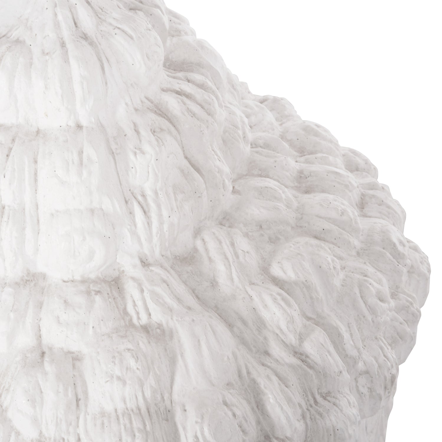 Xxl декоративна подова глава на буда от гипс в бяло 90x90x100см
