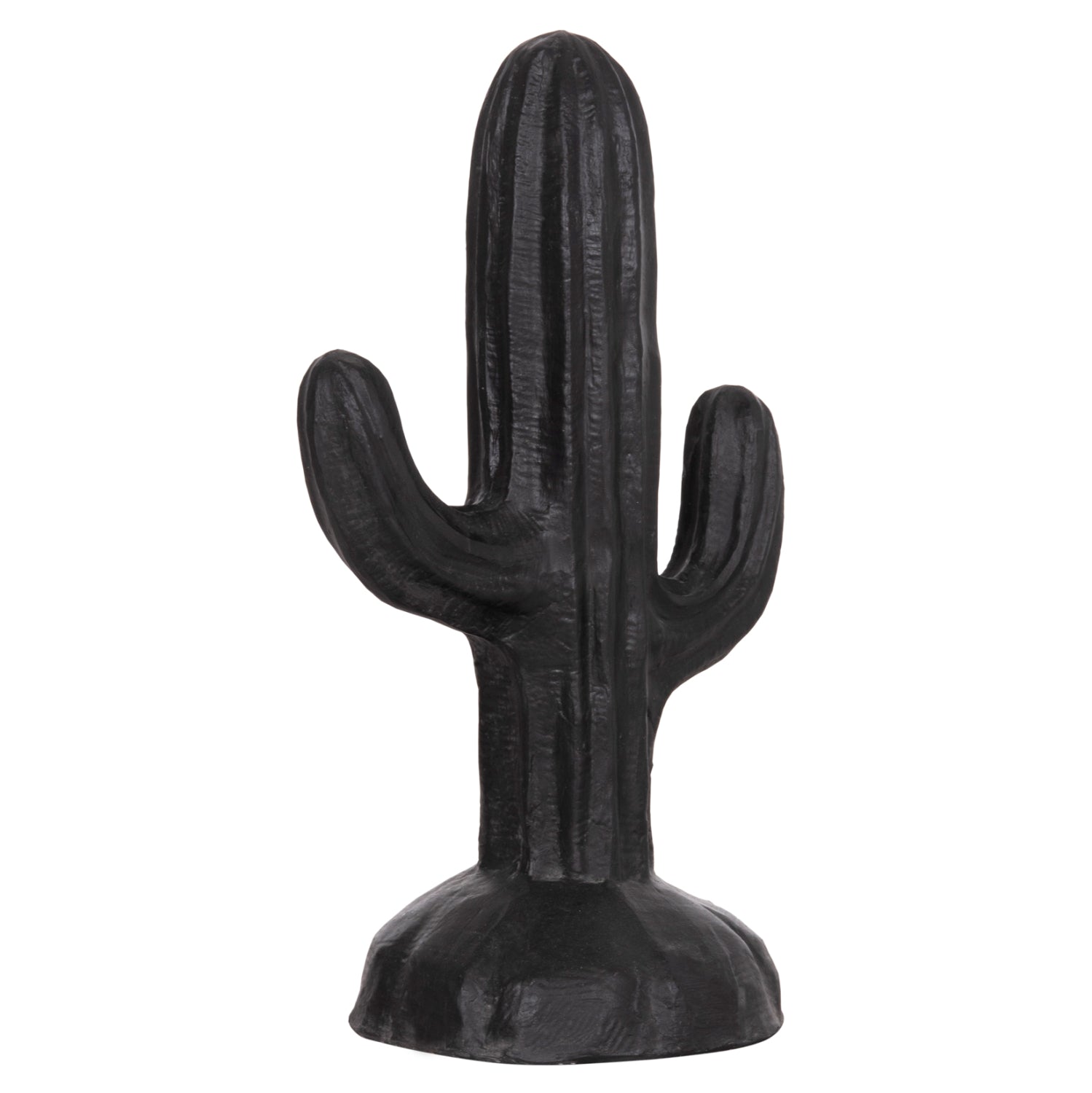 Декоративен подов кактус гипс в черно 42x30x74см