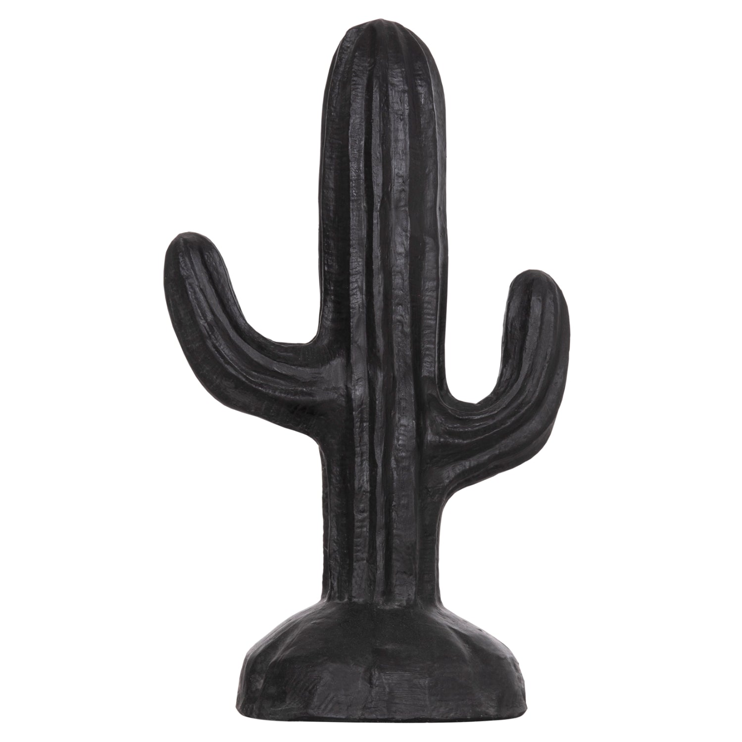 Декоративен подов кактус гипс в черно 42x30x74см