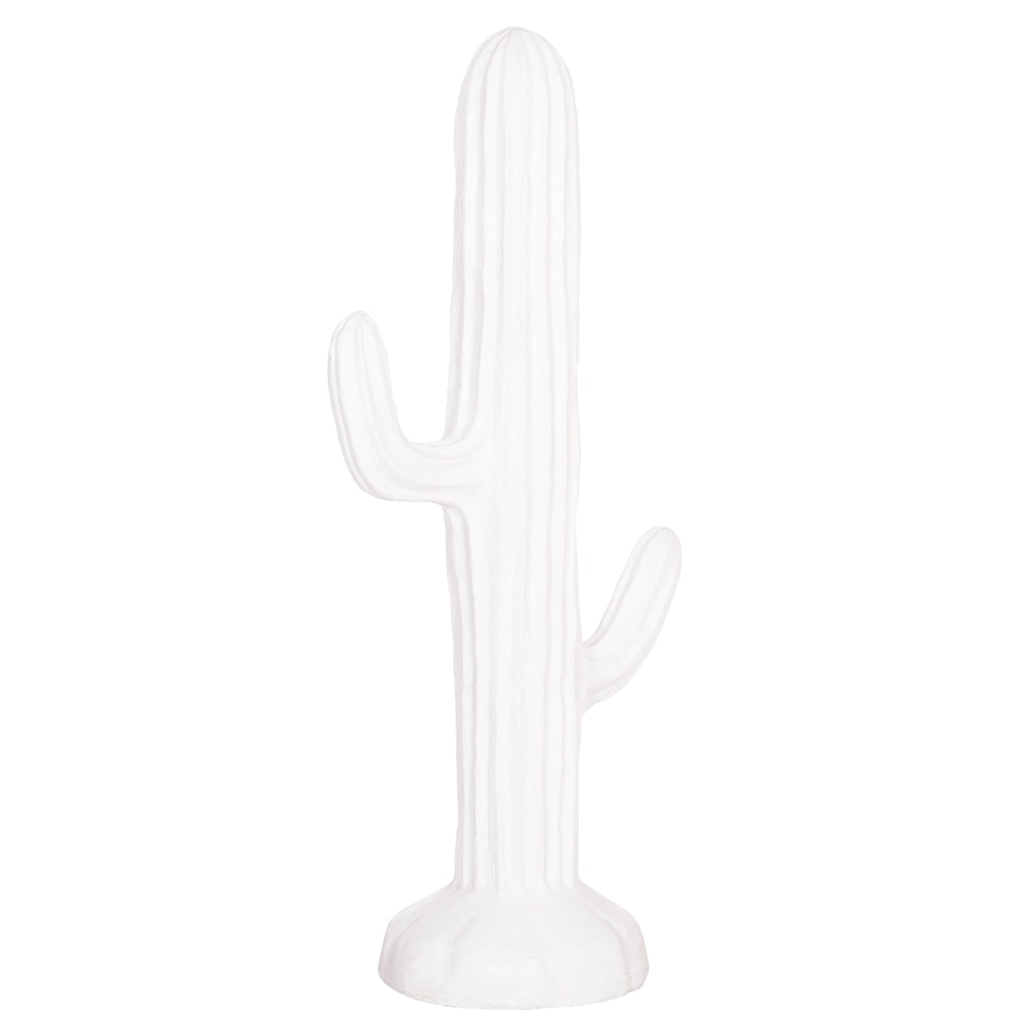 Декоративен подов кактус гипс в бяло 63x37x150см