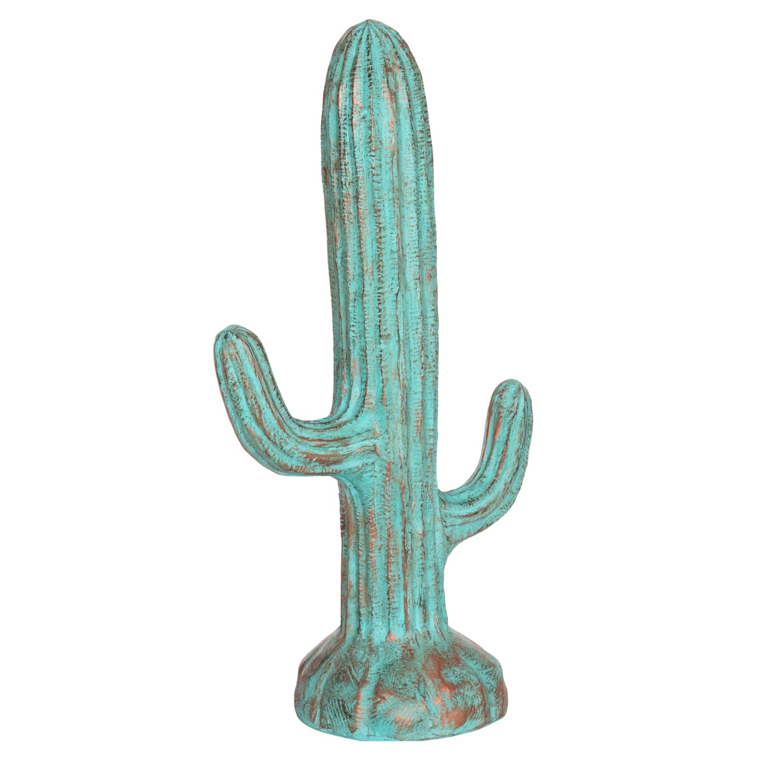 Декоративен подов кактусов гипс в тюркоазен цвят 54x34x103см