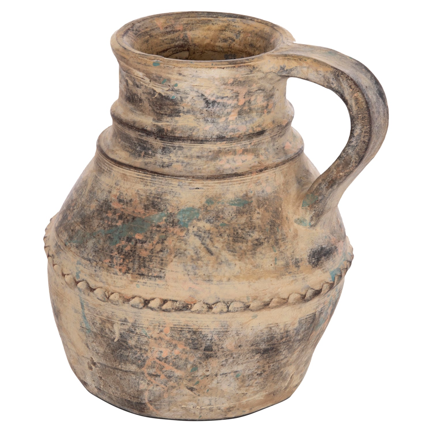 Декоративна ваза  Vermo теракота в кремав цвят φ20x205всм