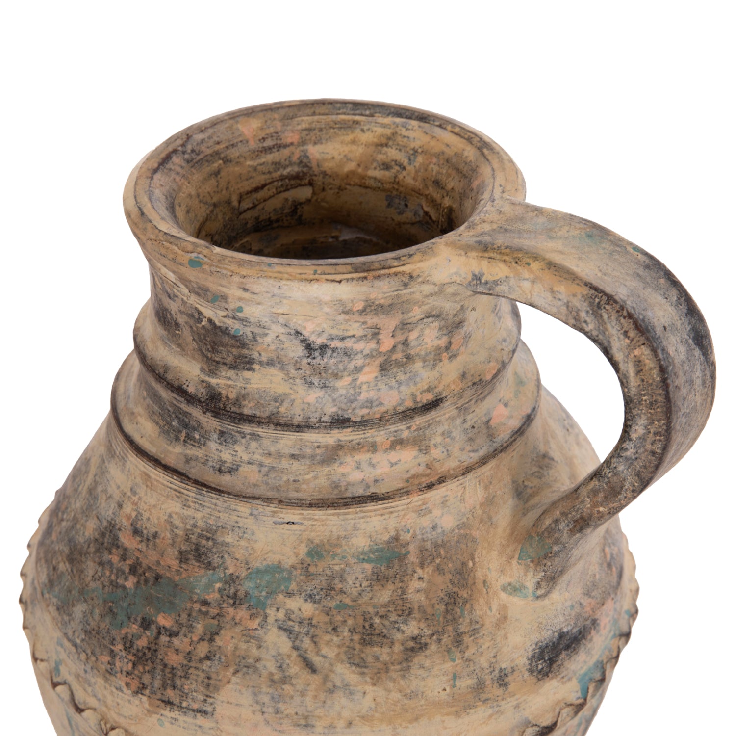 Декоративна ваза  Vermo теракота в кремав цвят φ20x205всм