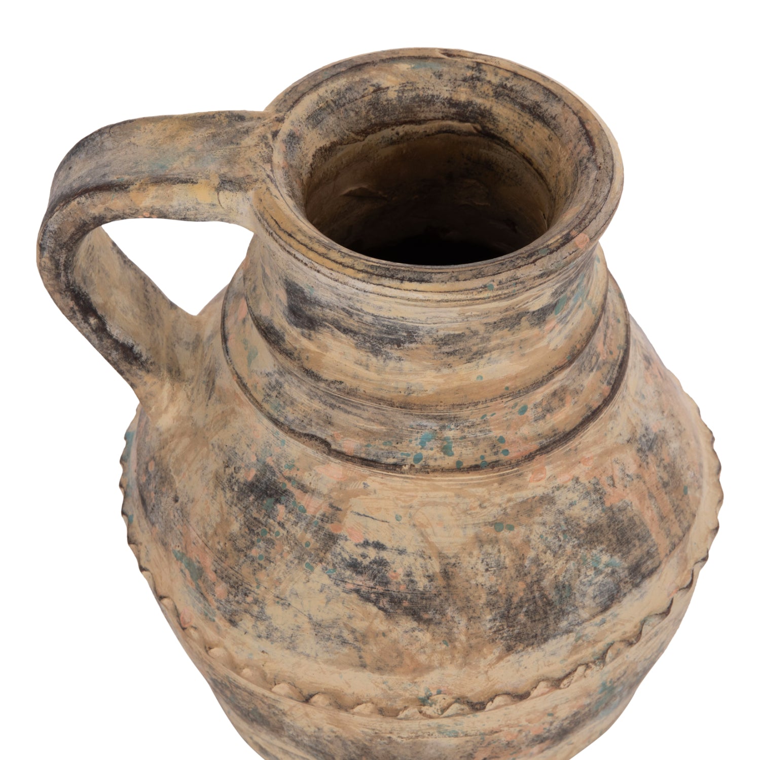 Декоративна ваза  Vermo теракота в кремав цвят φ20x205всм