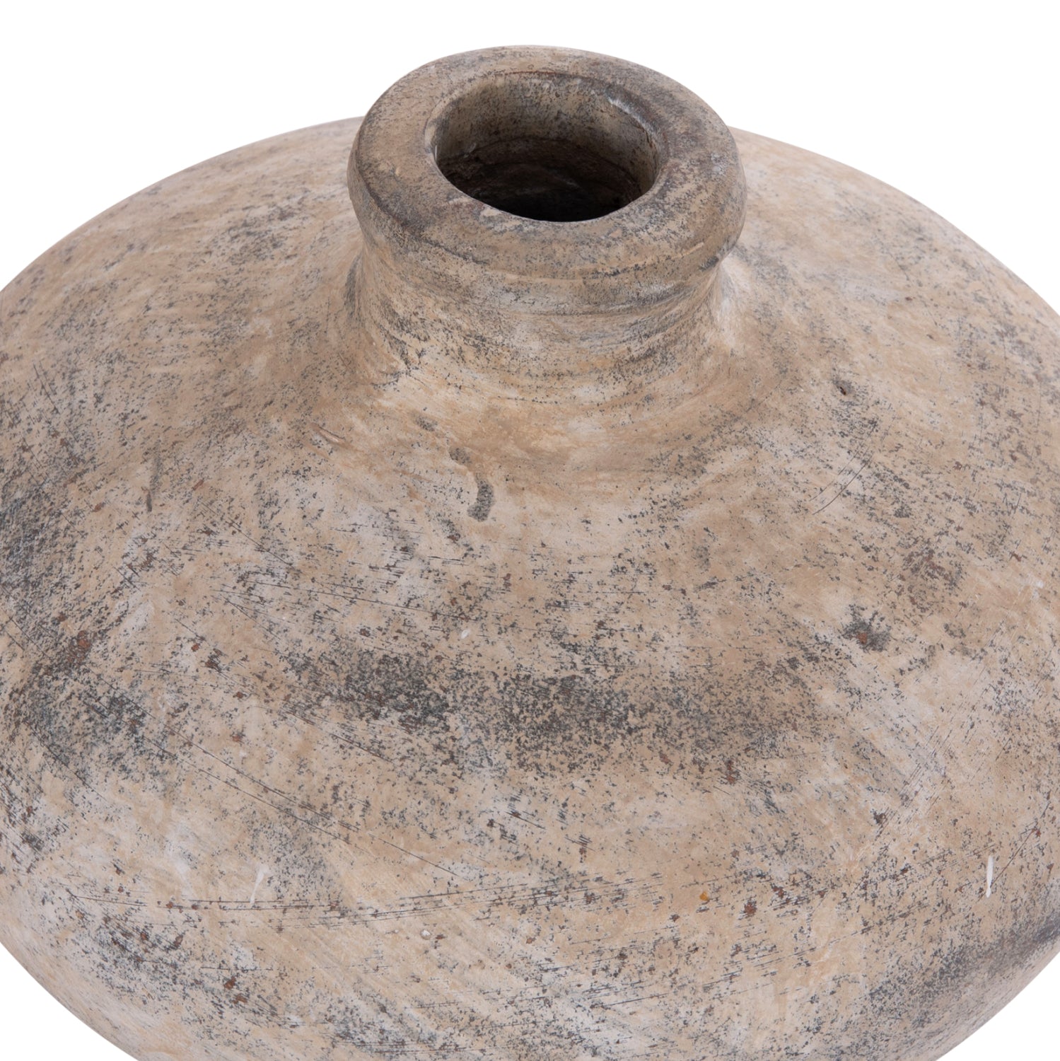 Декоративна ваза  Vermo теракота в кремав цвят φ27x18всм