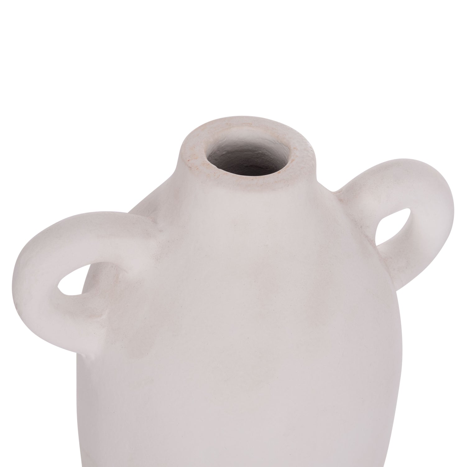 Декоративна ваза серия clayvon теракота в бяло 20x12x19см