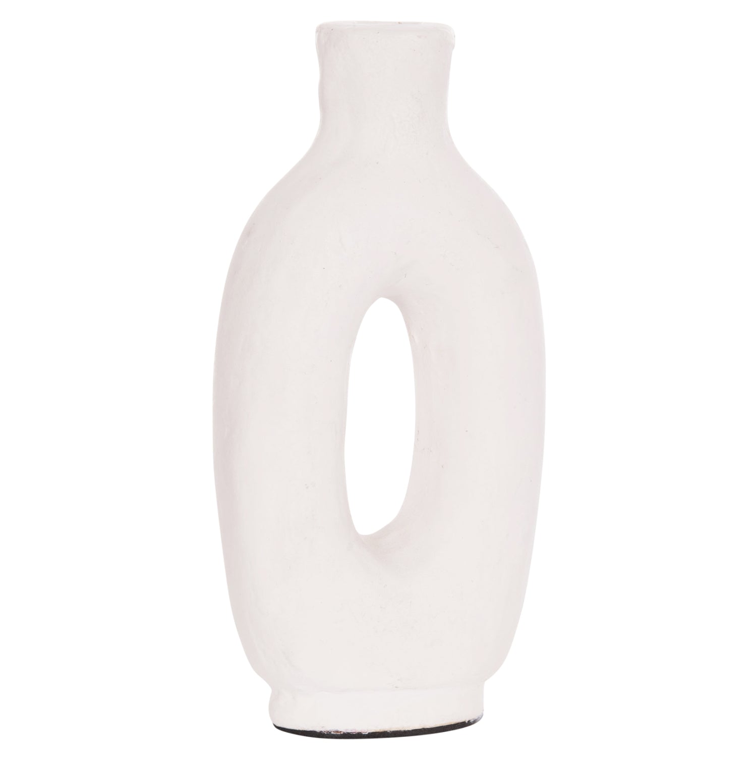 Декоративна ваза серия clayvon теракота в бяло 10x5x21см