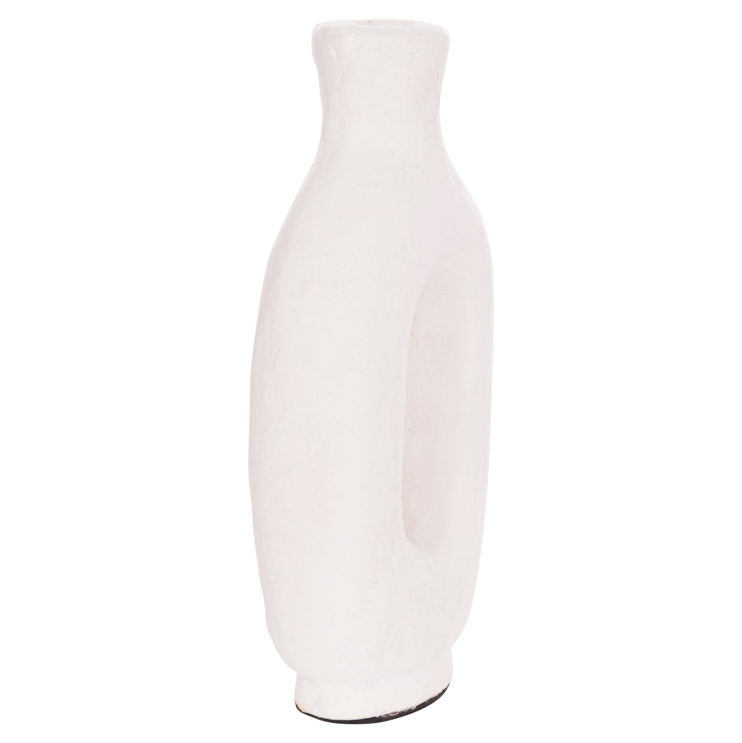 Декоративна ваза серия clayvon теракота в бяло 10x5x21см