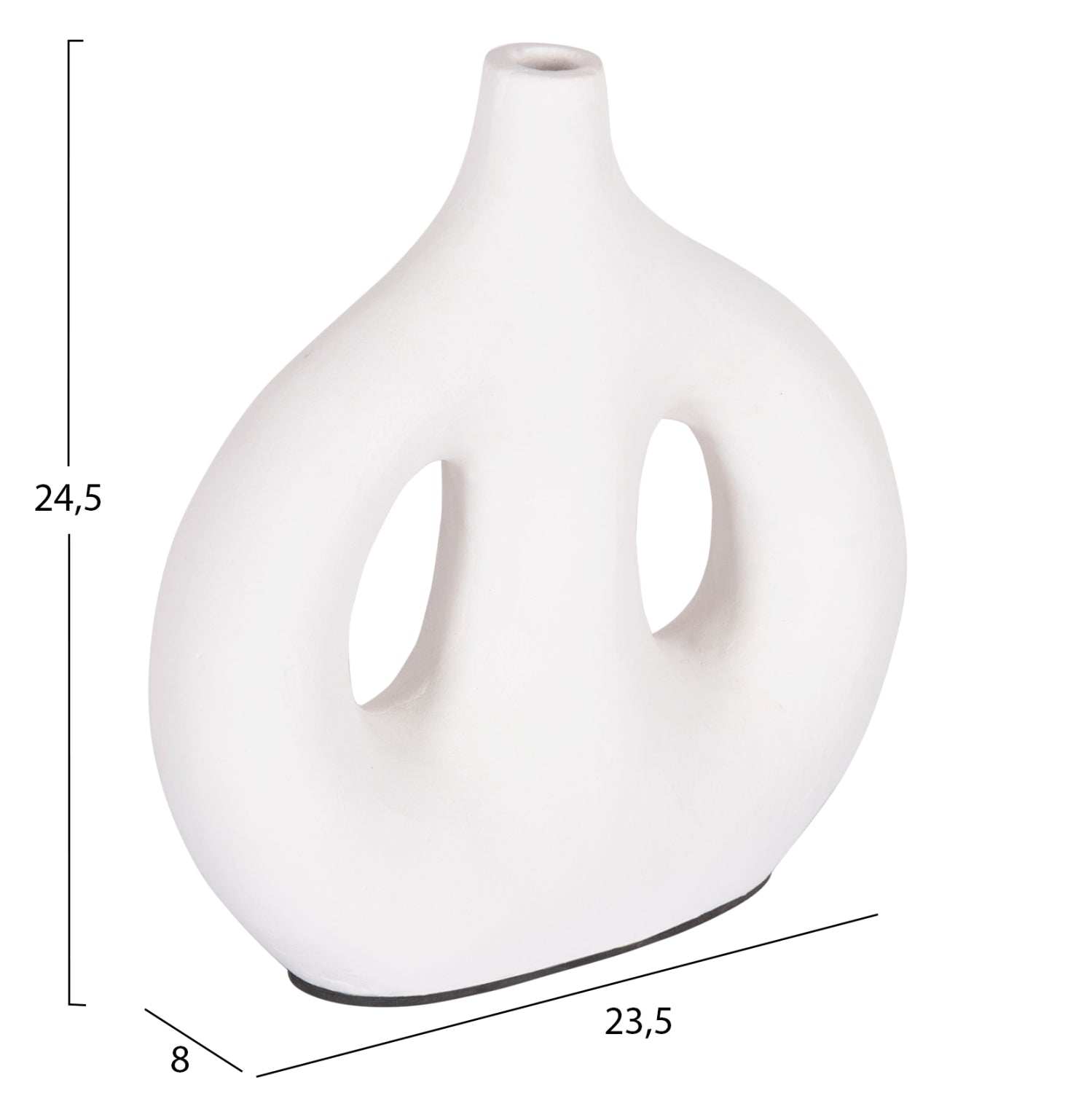 Ваза CLAYVON бял цвят 23,5x8x24,5