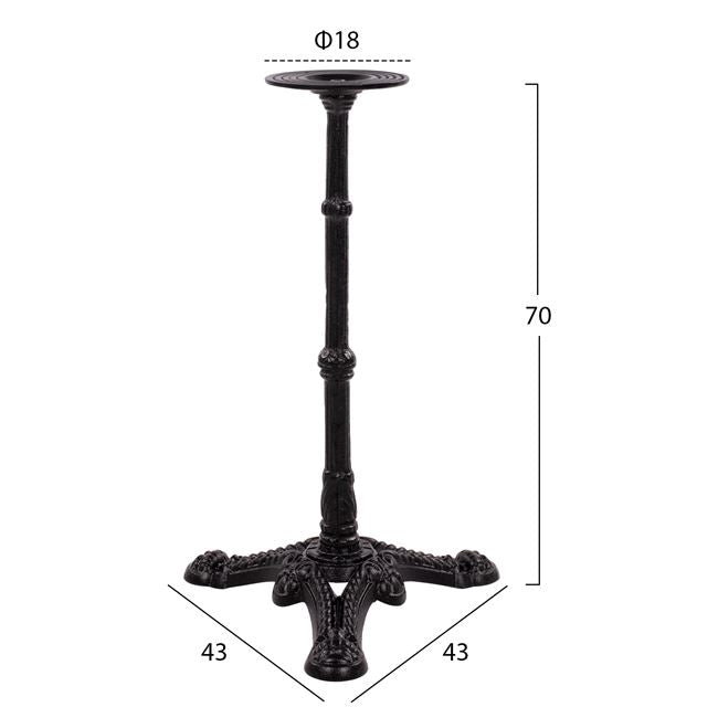 Основа за маса 441 черен цвят чугун 43x43/70 см