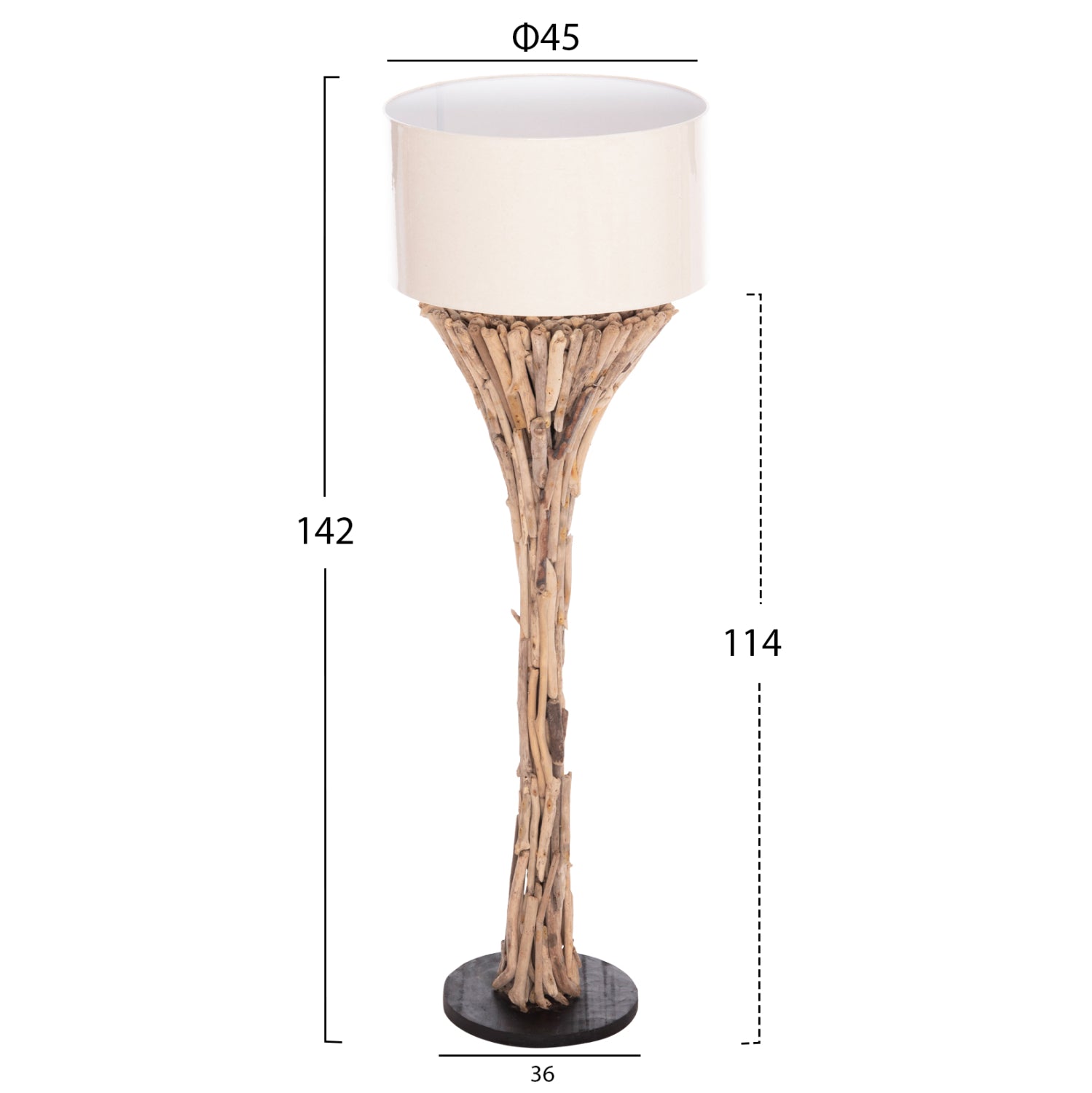 Подова лампа ALTAR естествен-бял цвят Φ45x142см