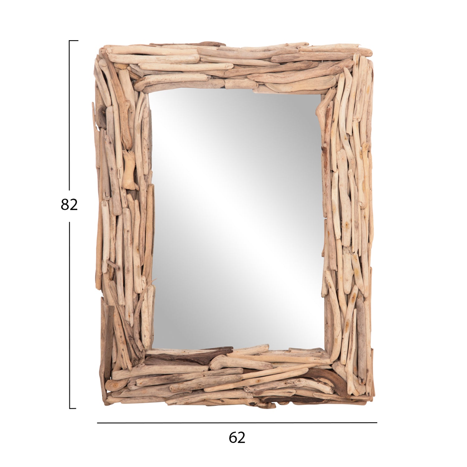 Огледало TWIGS натурал 62x10x82