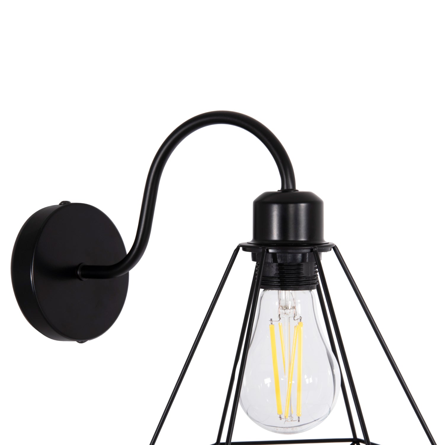 Аплик за стена MILID черен цвят  20x27x28см