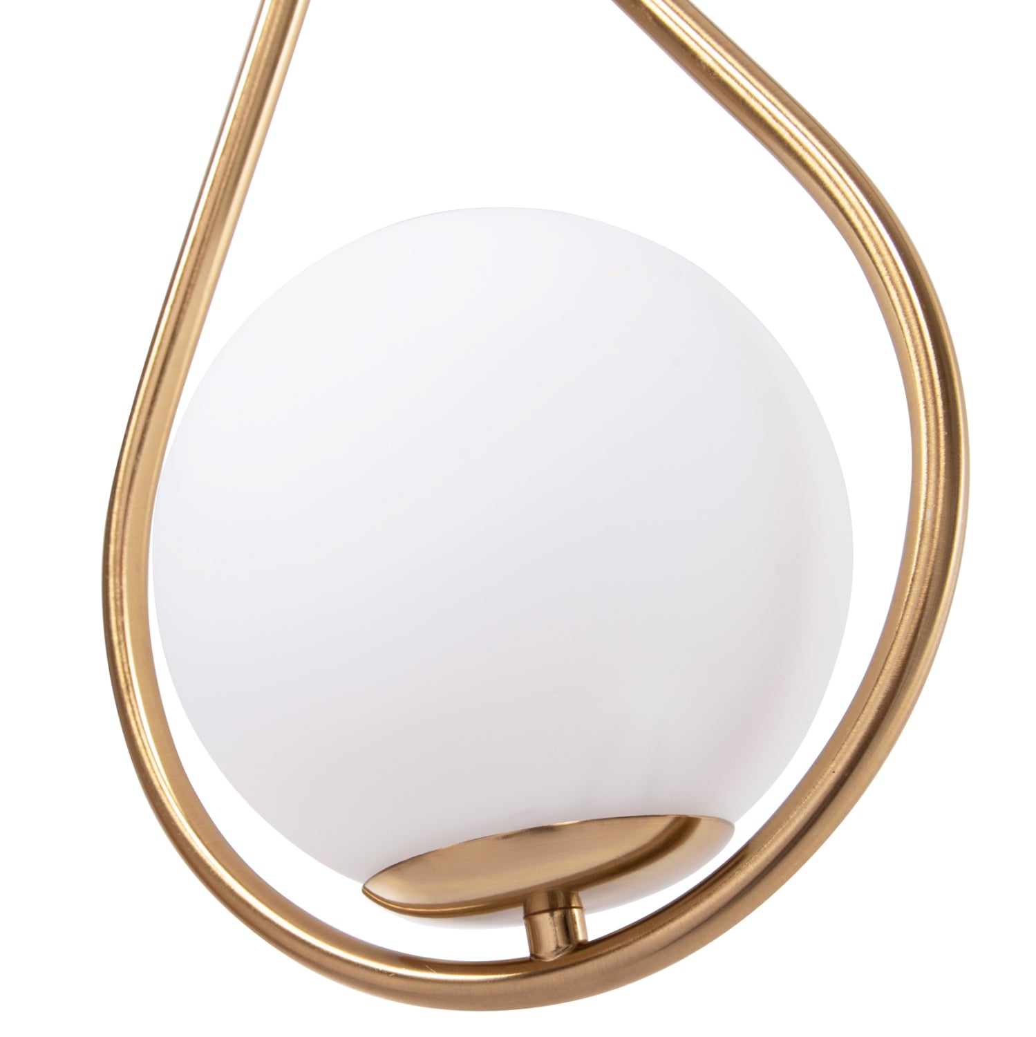 Златиста стена ламина bais със стъклена кълба [e27] 21x21x44см