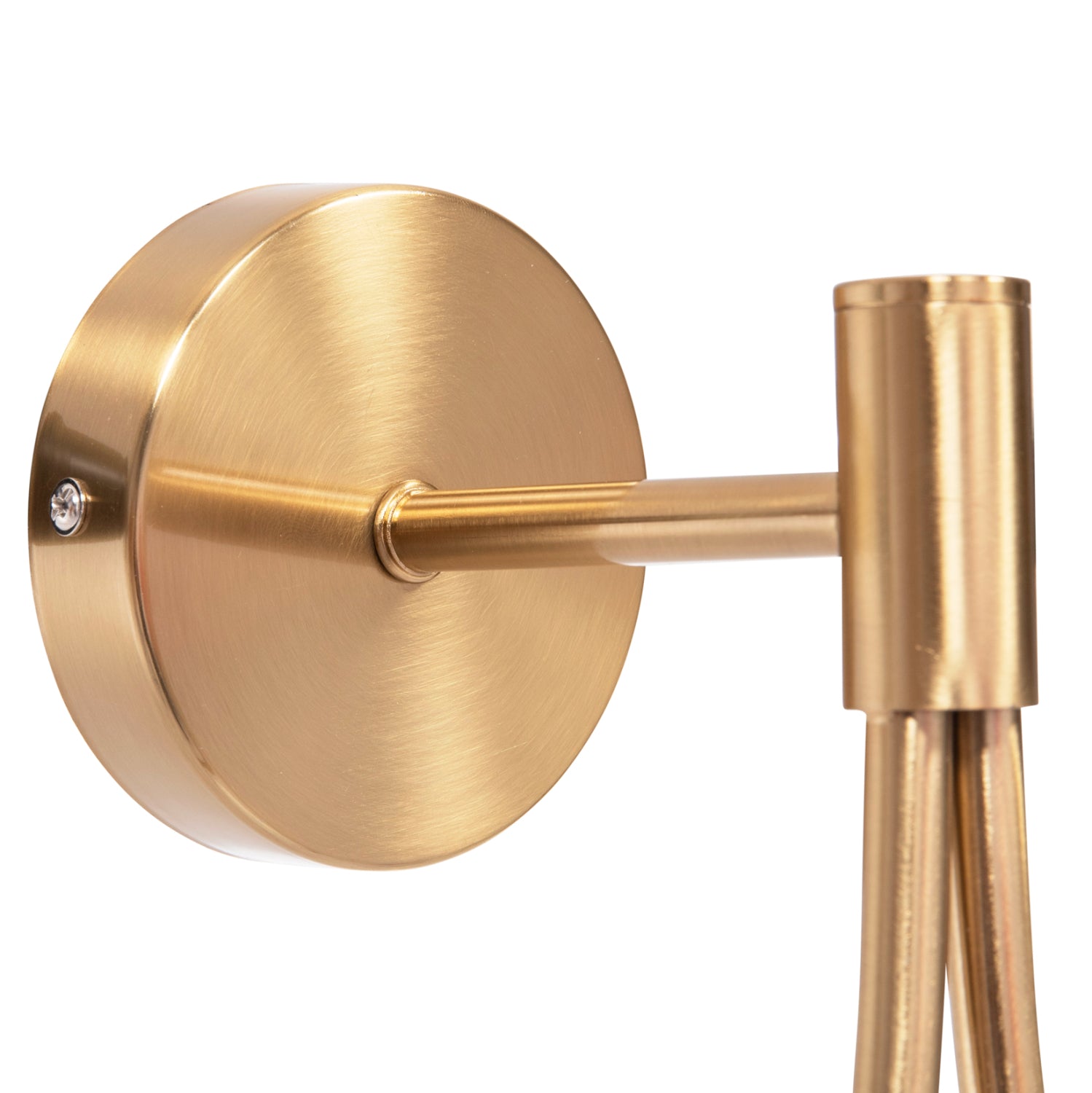 Златиста стена ламина bais със стъклена кълба [e27] 21x21x44см