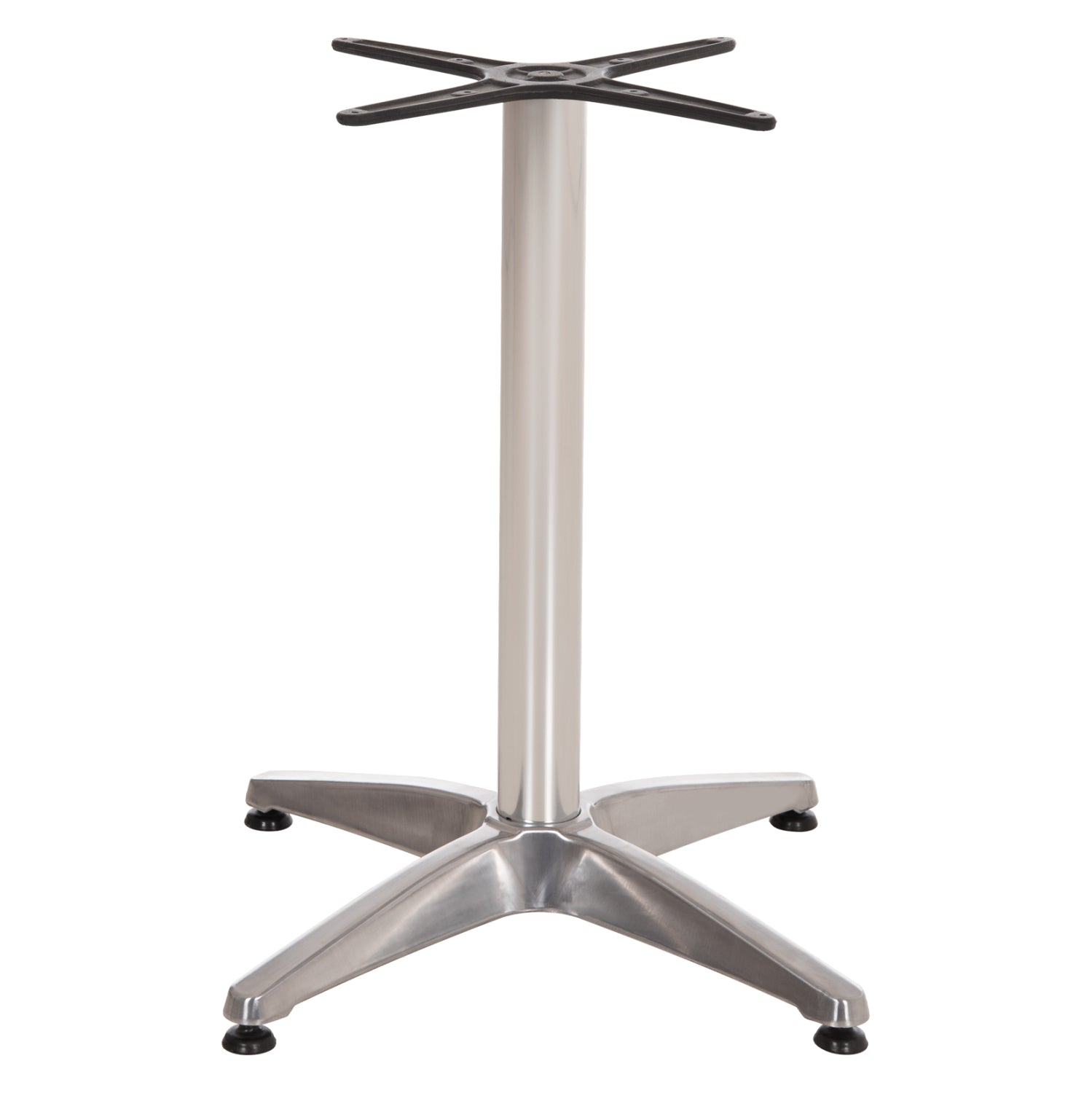 Основа за маса алуминий 66X66X69см с кръстачка 45X45см.  -хром