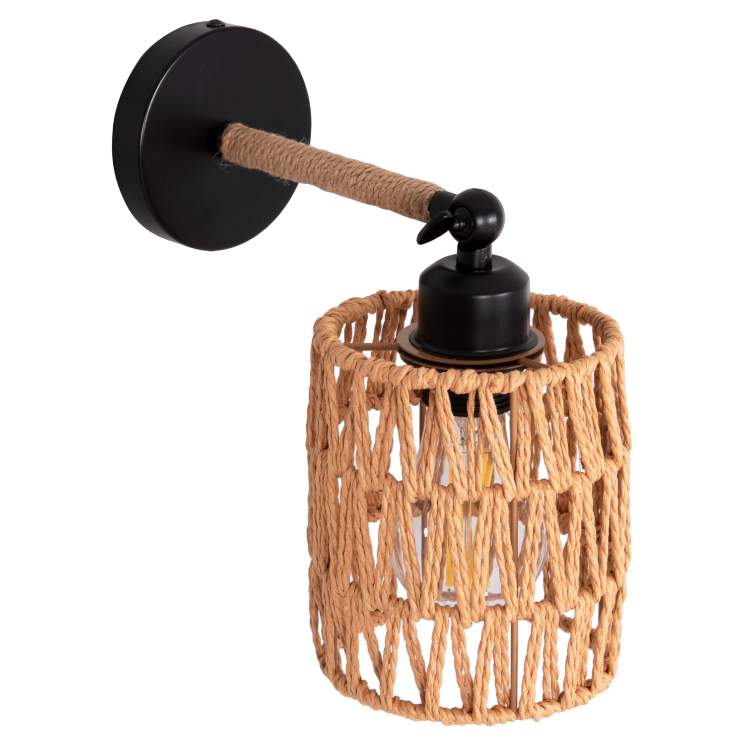 Стенни ламини stolt2 метална цогла-въже- [e27] 12x23x24см